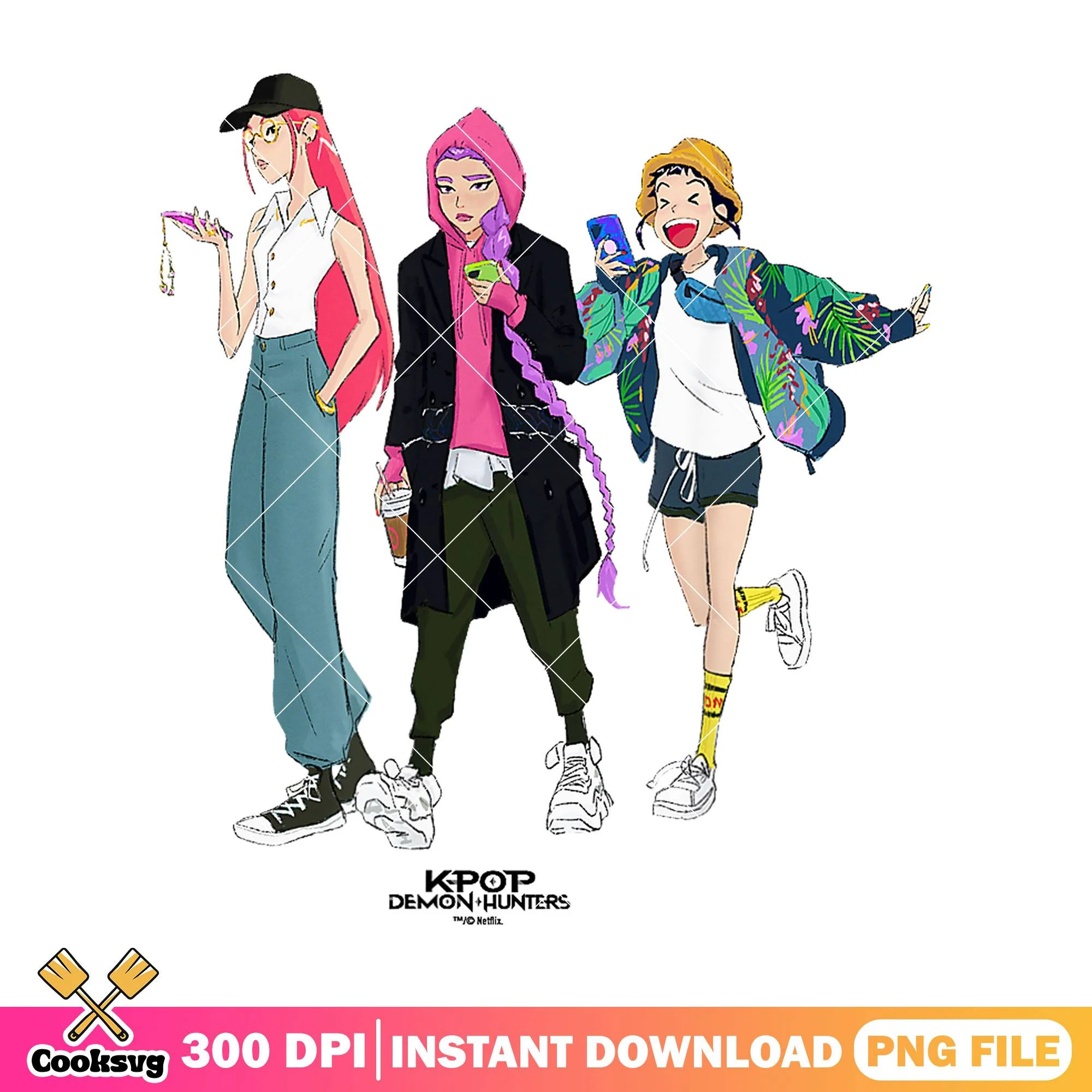 Street fashion huntrix png, huntrix band png, huntrix girl png