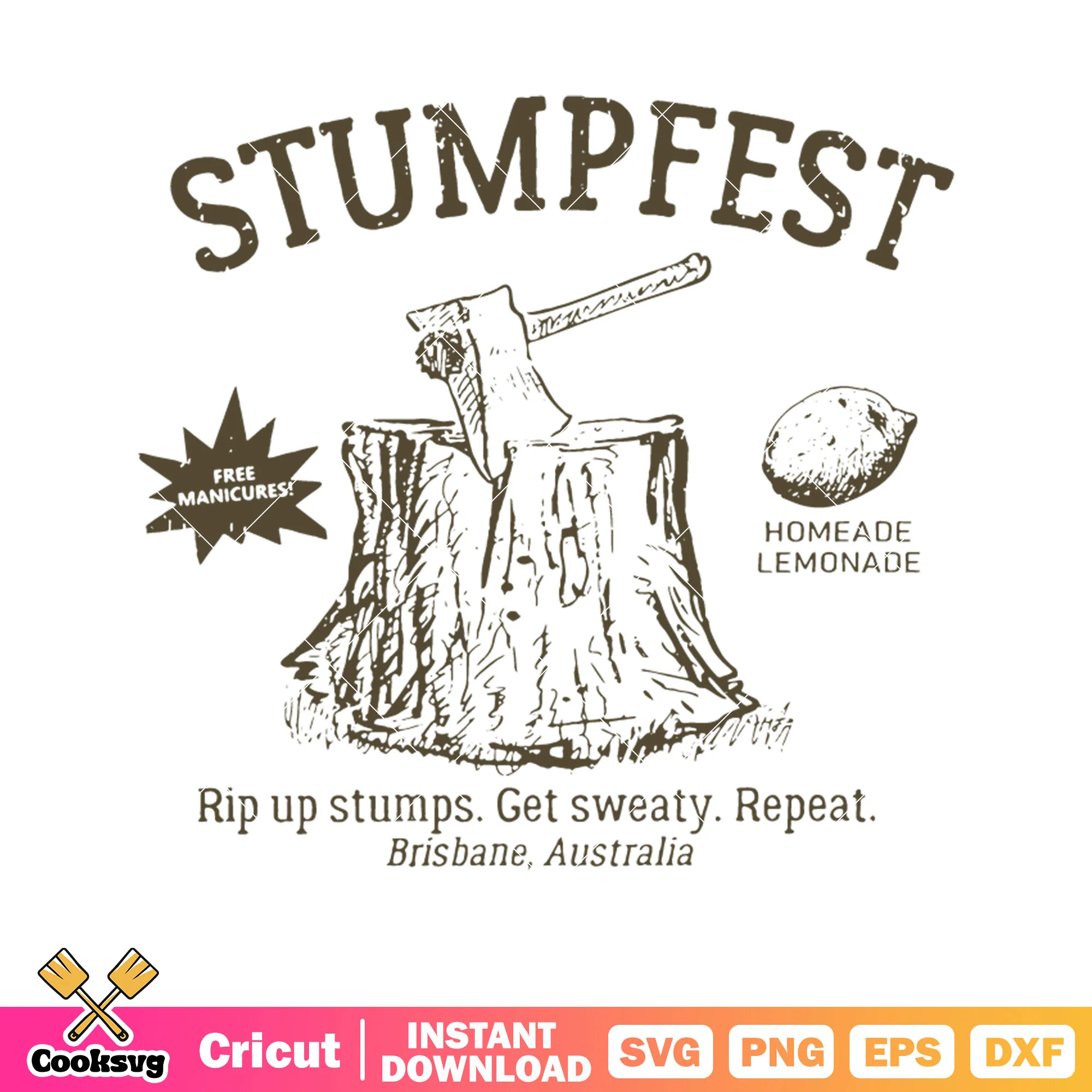 Stumpfest bluey rip up stumps svg, homemade lemonade svg, bluey costume svg