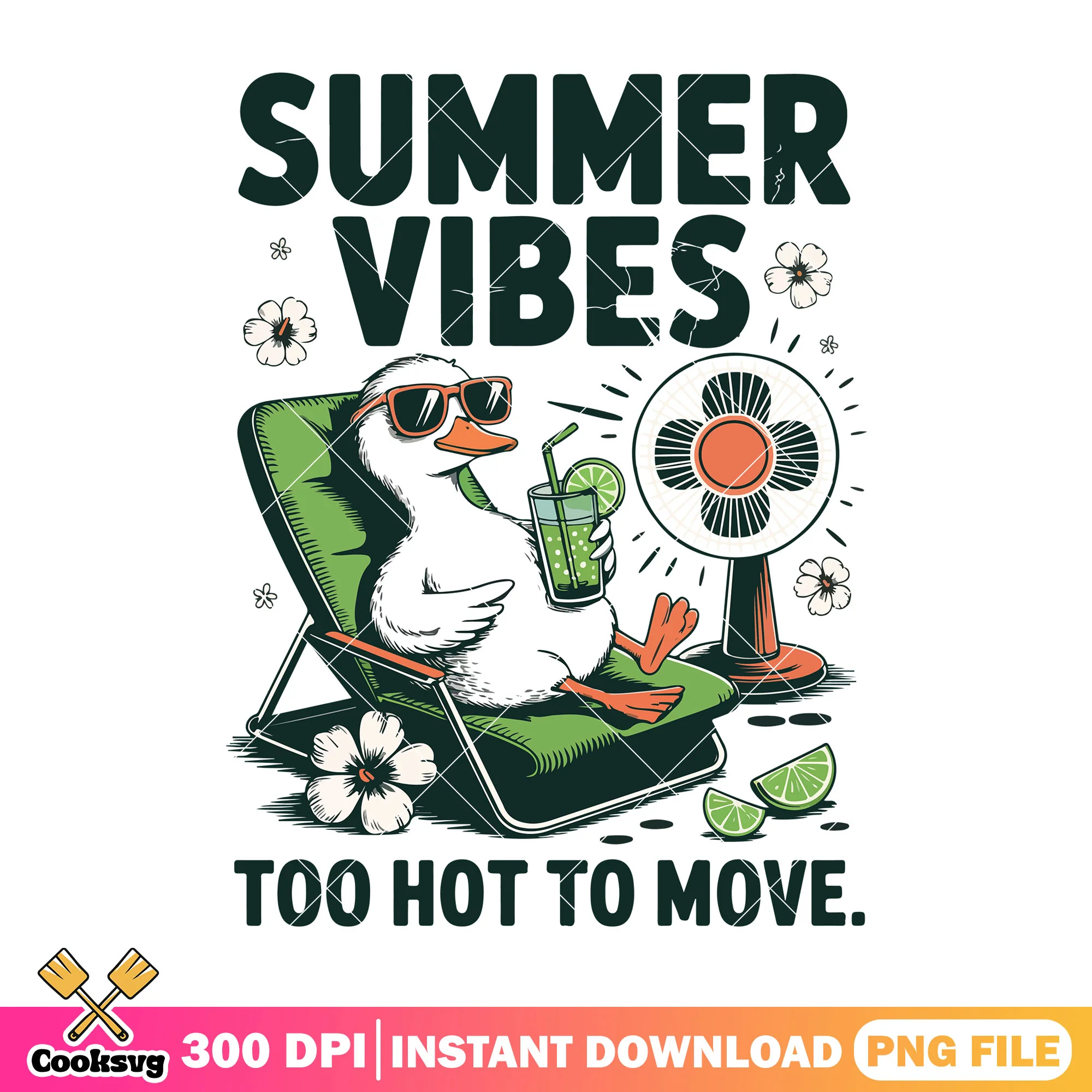 Summer goose vibes too hot png, goose summer png, hot summer png