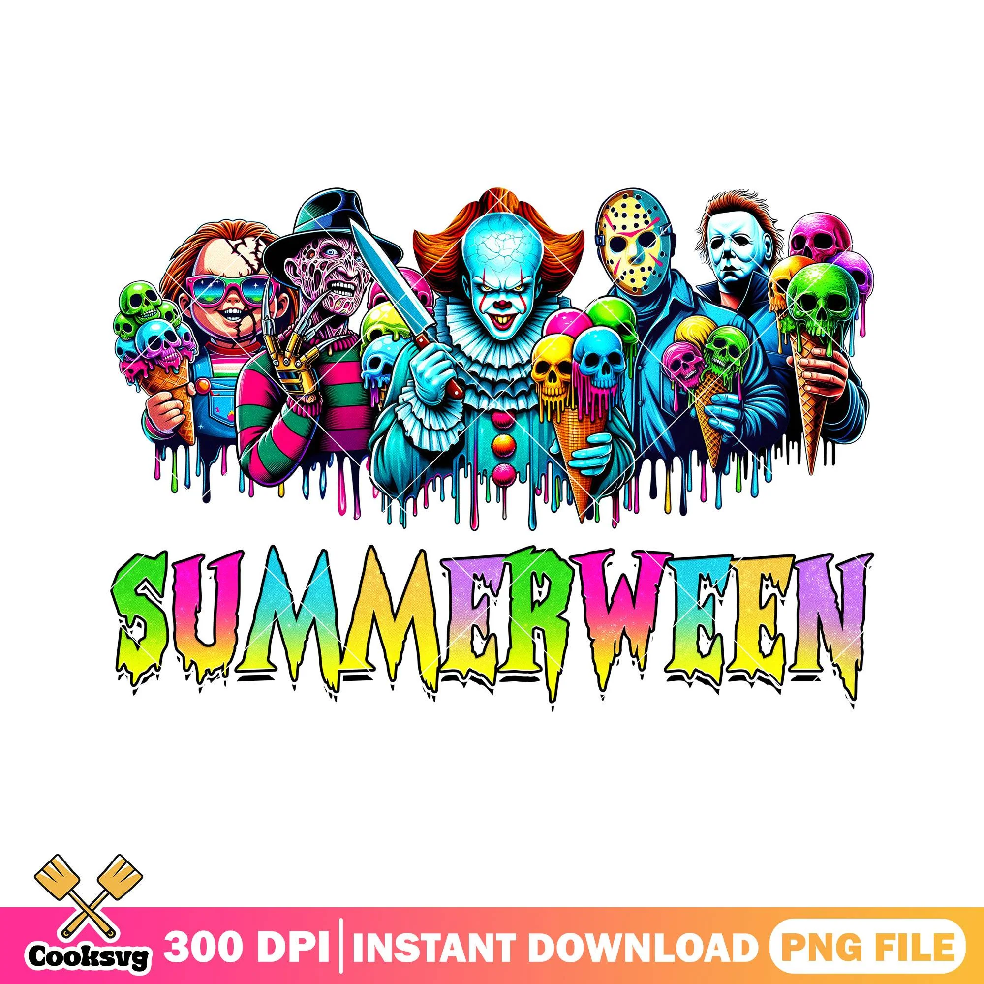 Summerween boys png, halloween movies png, horror movie png