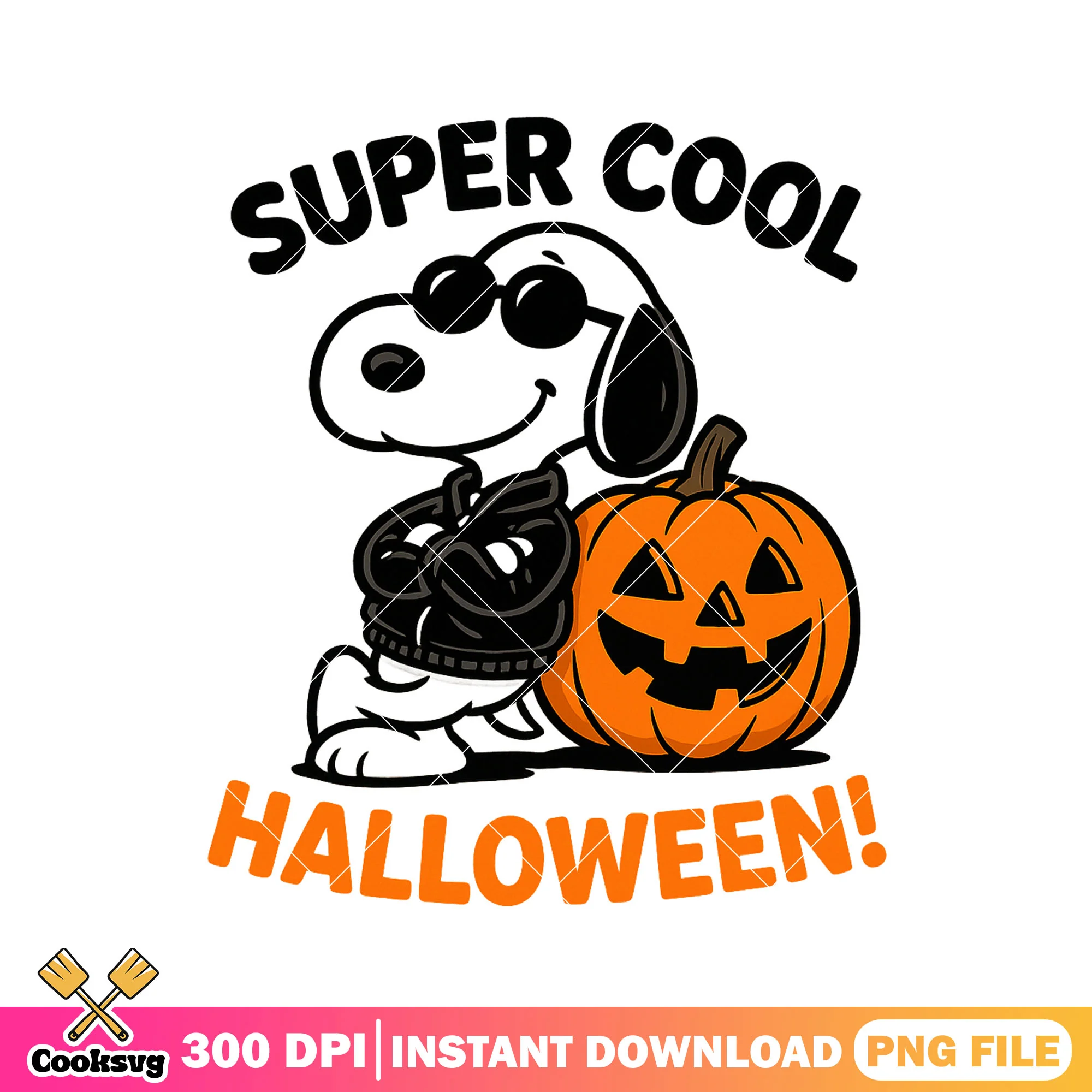 Super cool snoopy dog png, snoopy halloween png, funny quotes png