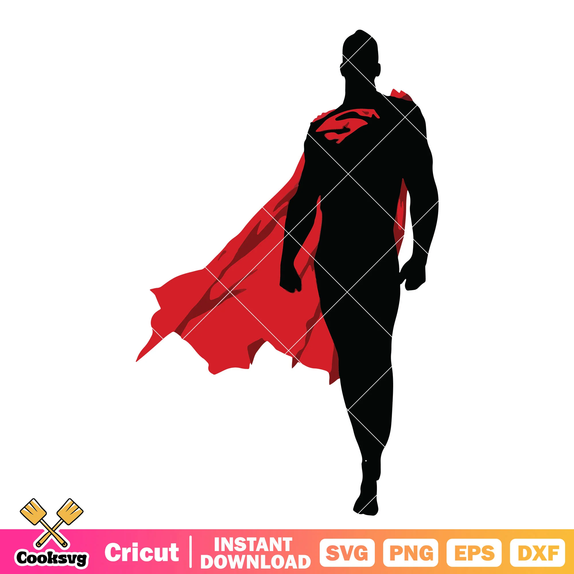 Superman silhouette movie svg, superman movie svg, superman 2025 svg