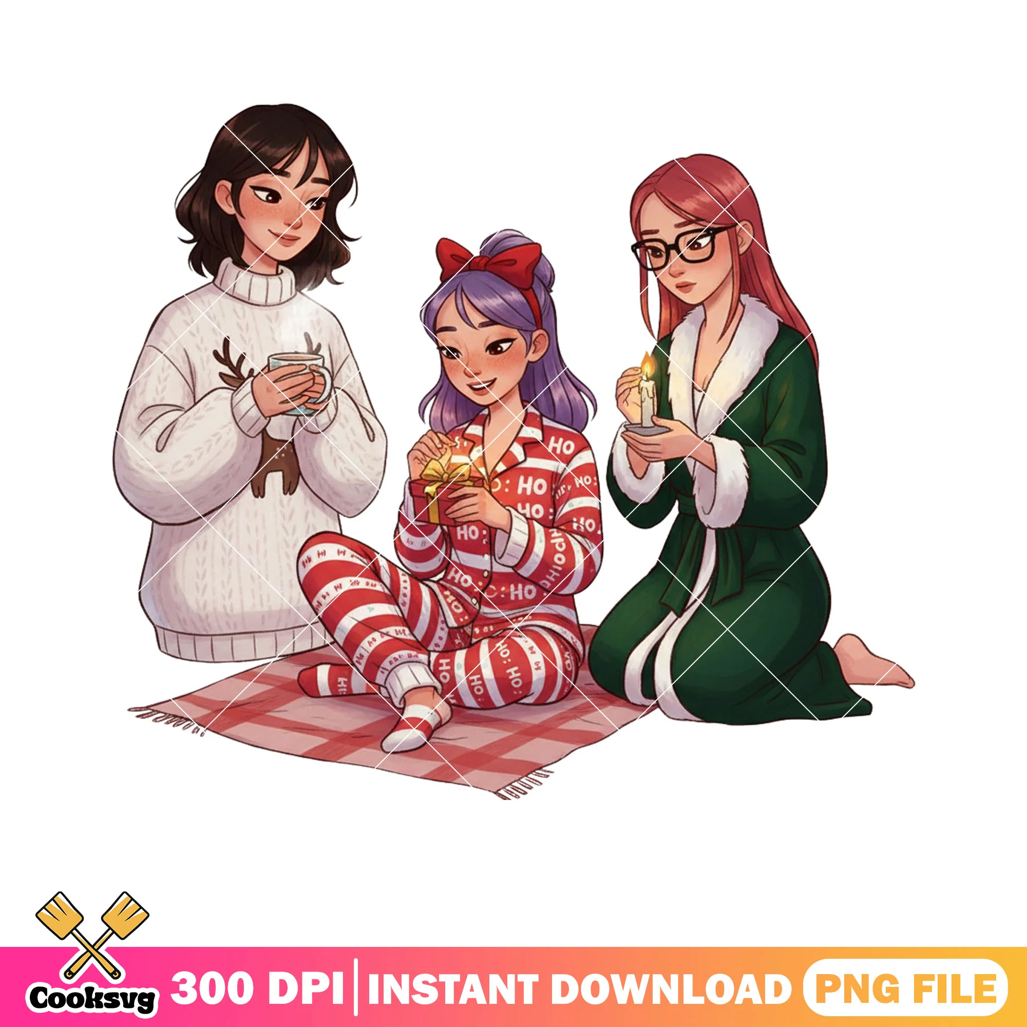 Sweater christmas zoey png, kpop demon hunters png, happy christmas png