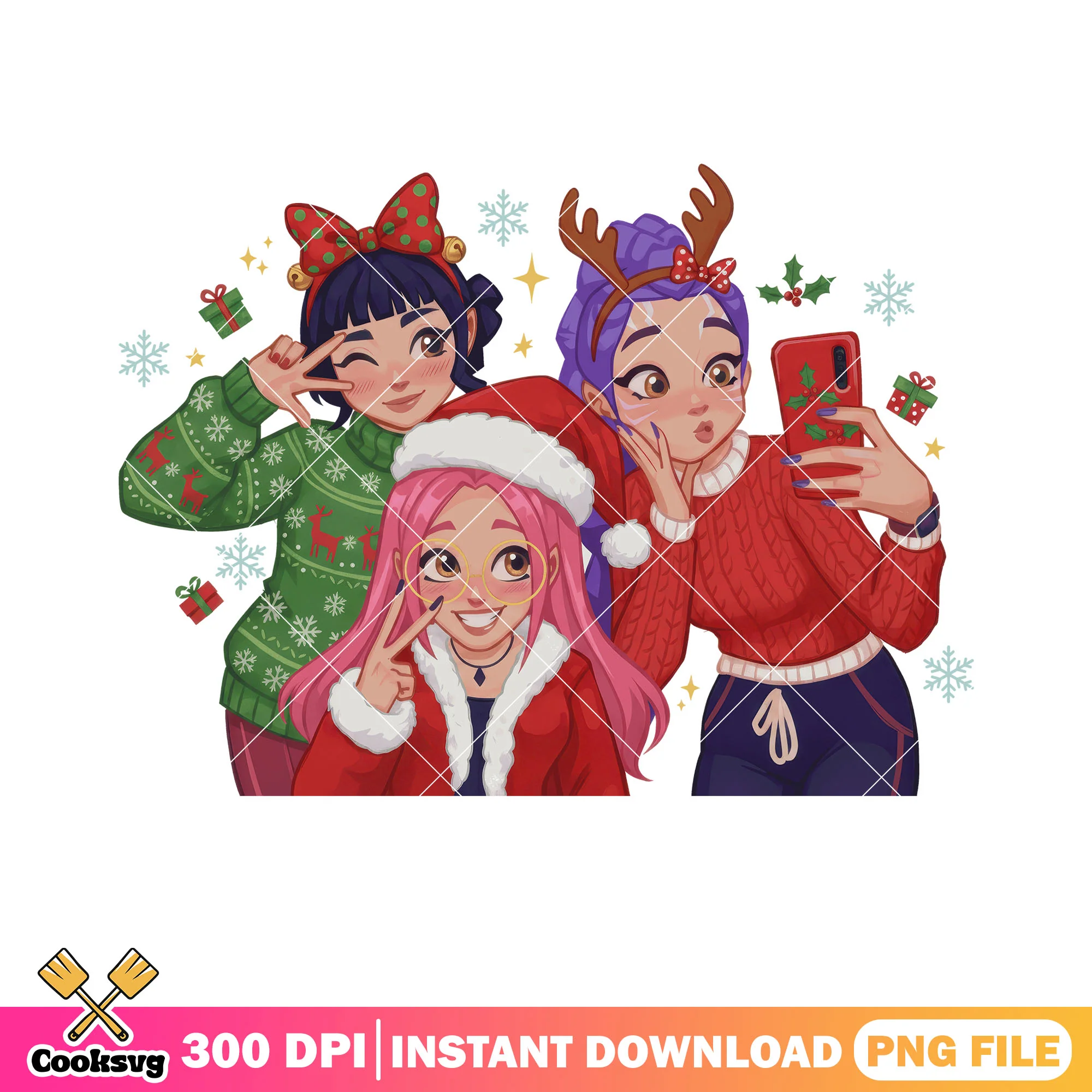 Sweater huntrix huntrix png, christmas sweater png, huntrix zoey png