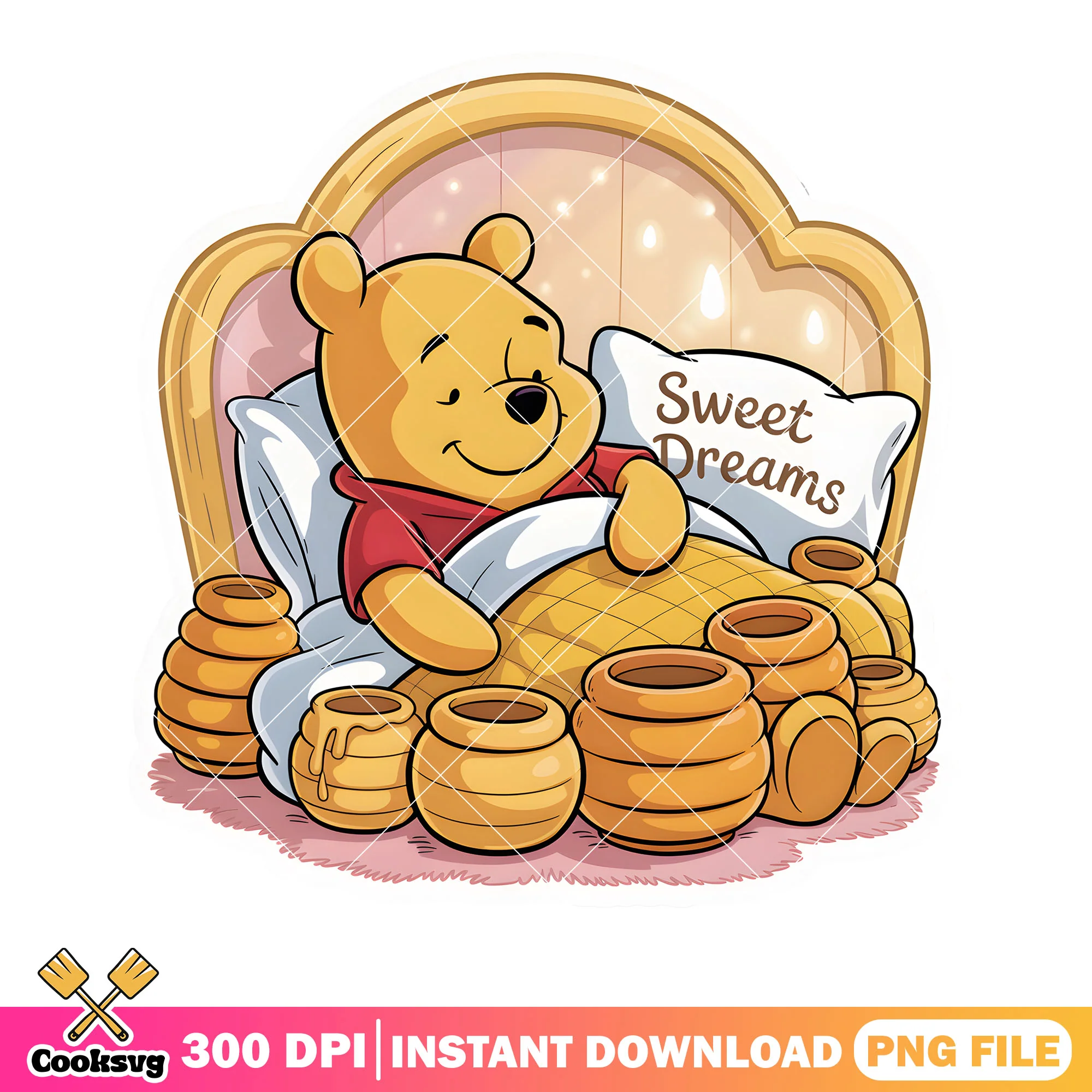 Sweet dream pooh vibes png, winnie the pooh png, disney poster png
