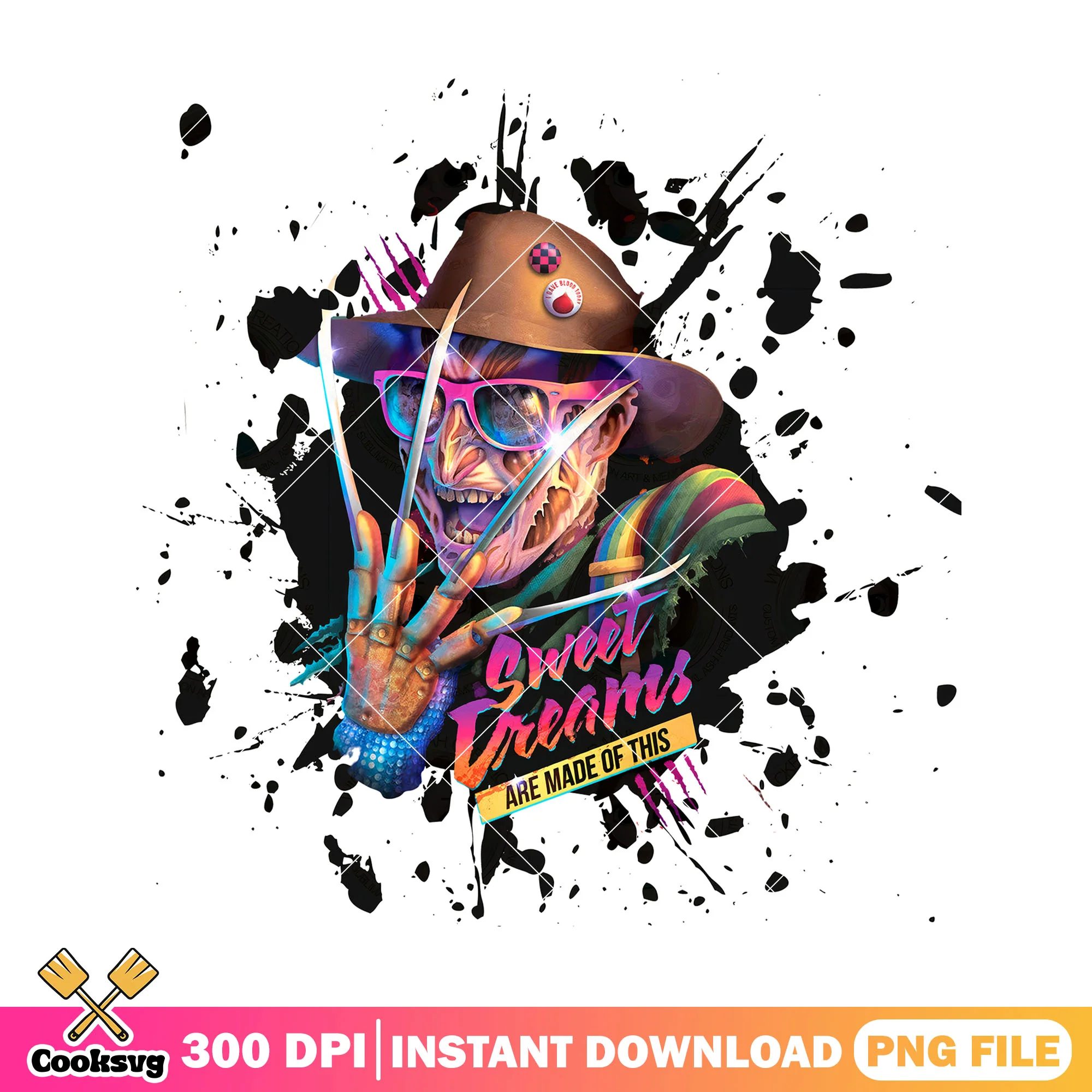 Sweet dreams are made of this png, freddy kueger character png