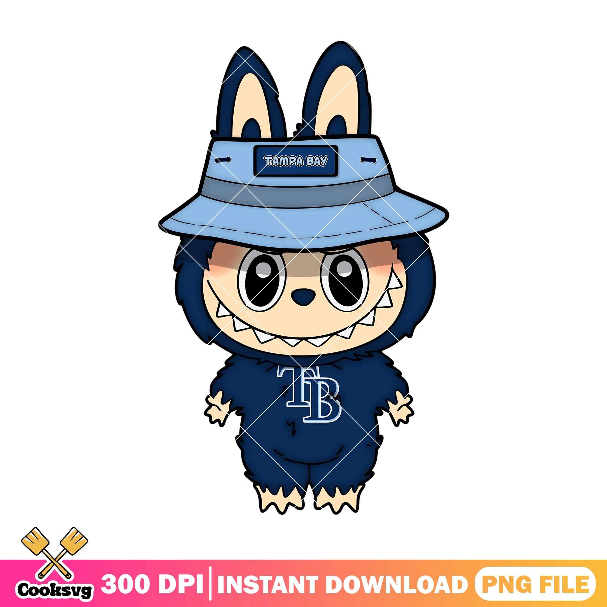 Tampa bay labubu baseball png, labubu art png, labubu plush png