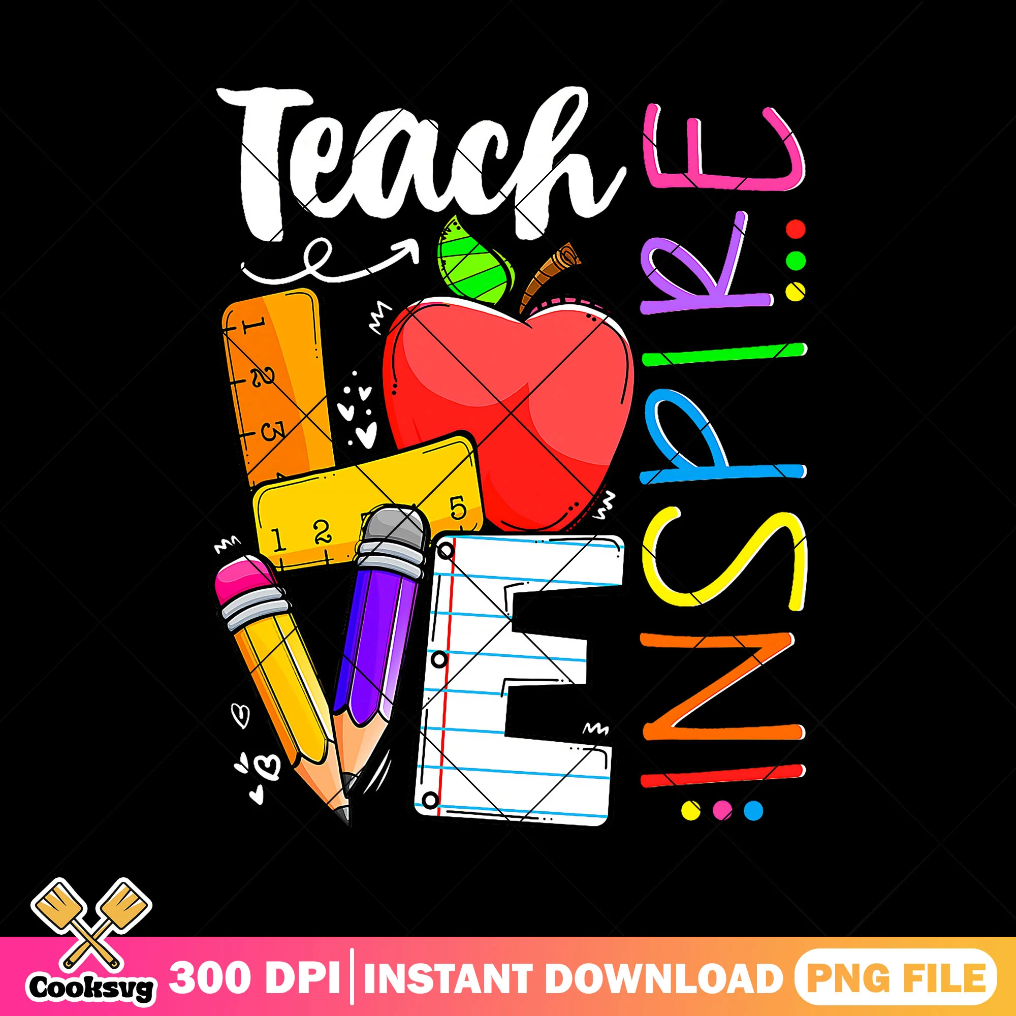 Teach love inspire file png, colors item png, when is back to school png