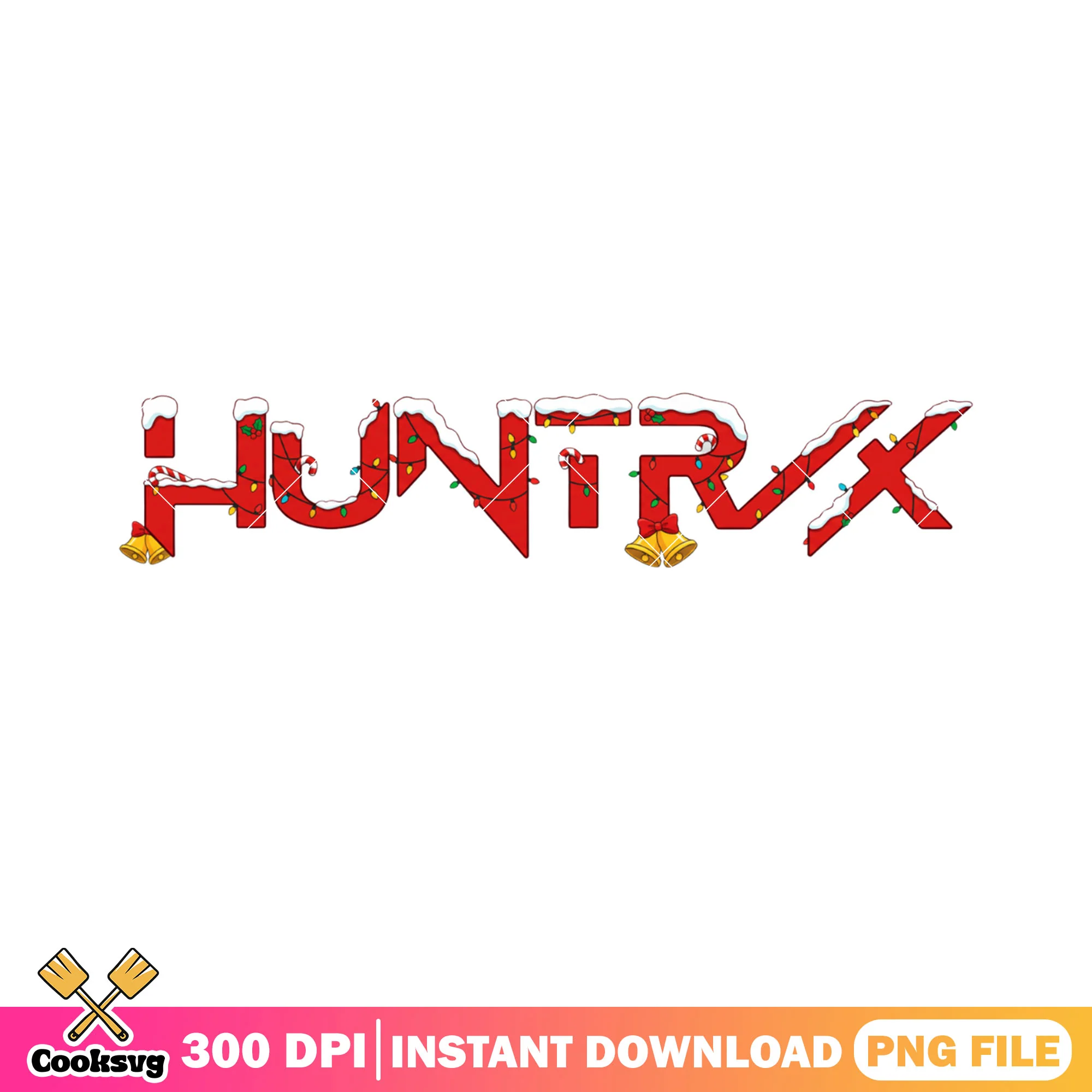 Team Kpop demon hunters png, christmas wrap png, Huntrix png