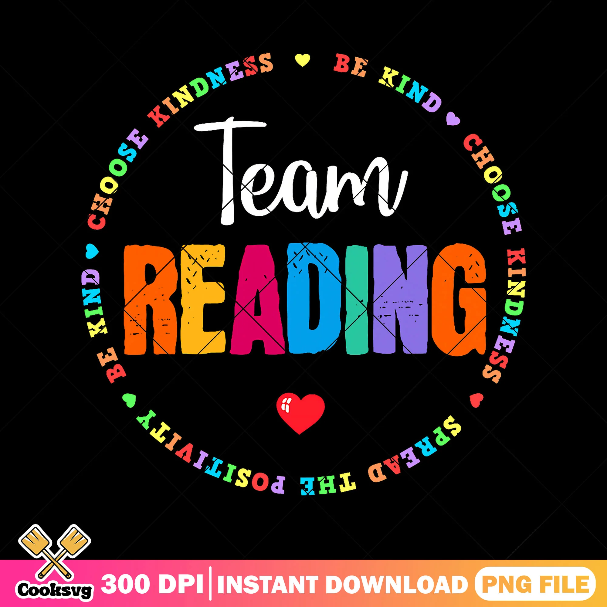 Team reading design png, logo cute png, back to school day png