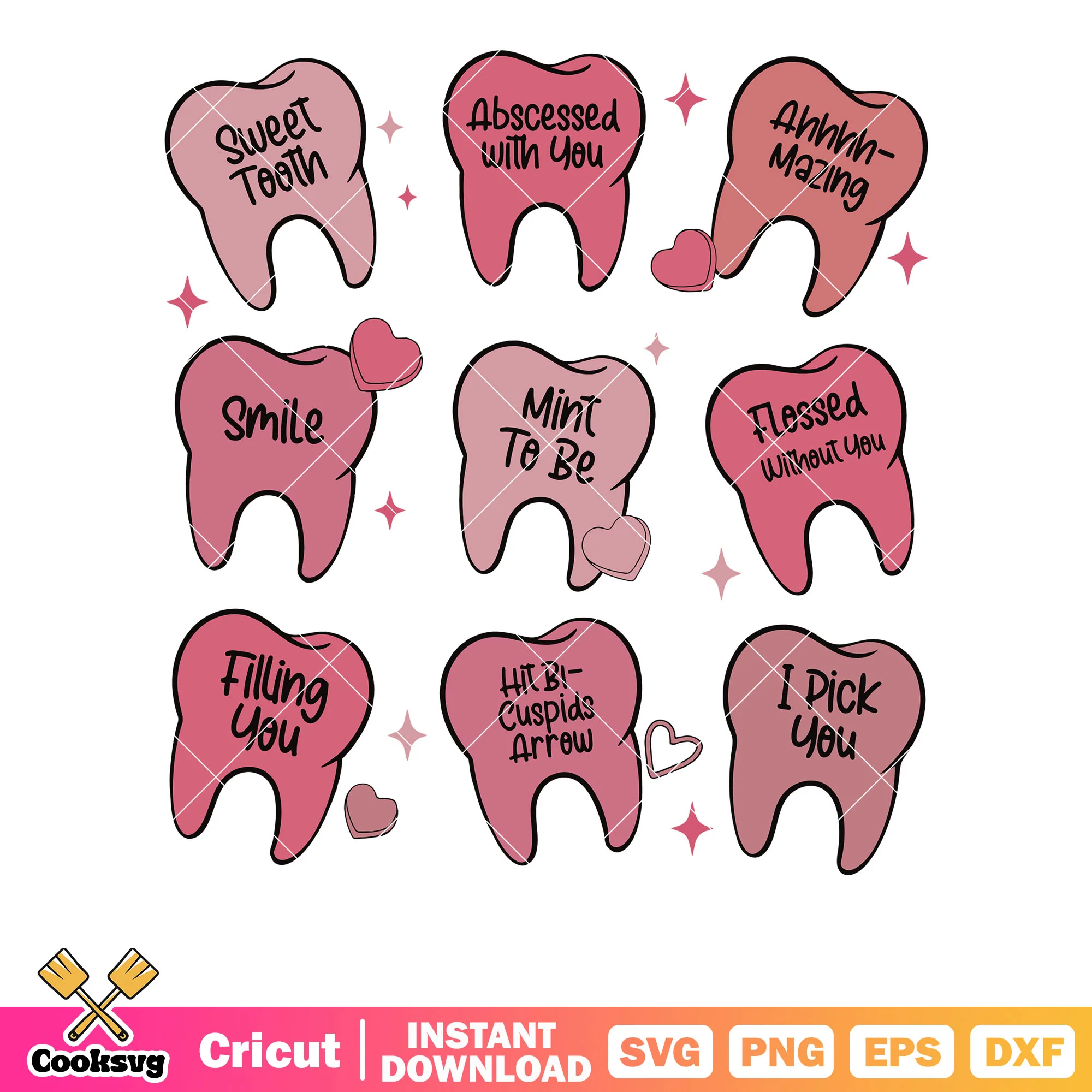 Teeth sweet valentine svg, sweet valentine svg, valentine teeth svg
