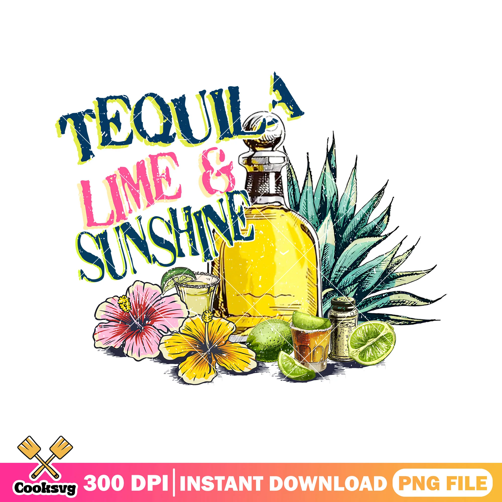 Tequila lime and sunshine summer png, tequila summer png, summer sunshine png