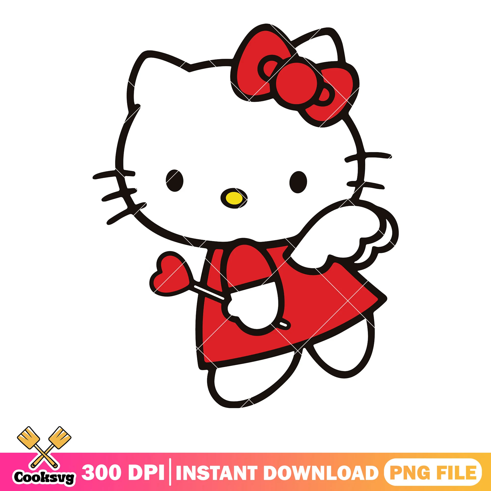 The angel valentine kitty png, hello kitty png, valentine gifts png