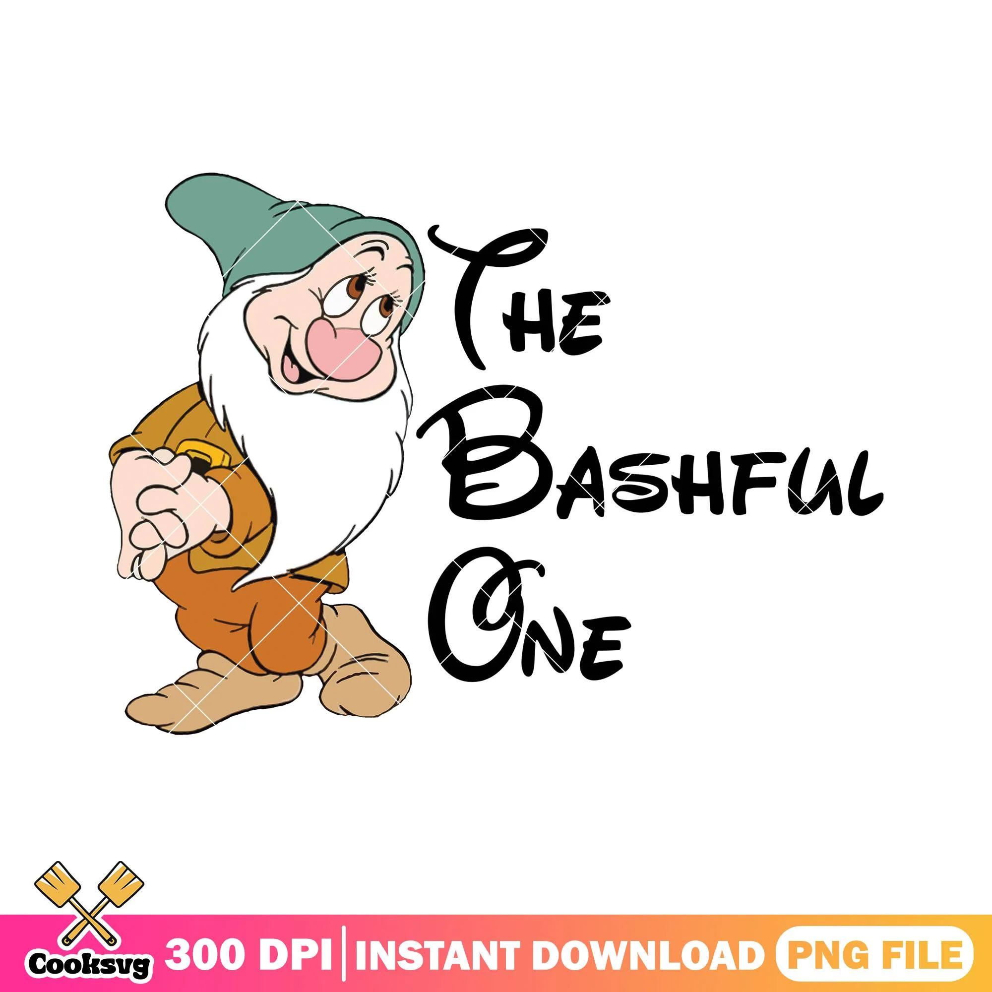 The bashful one black png, snow white png, snow white dwarfs png