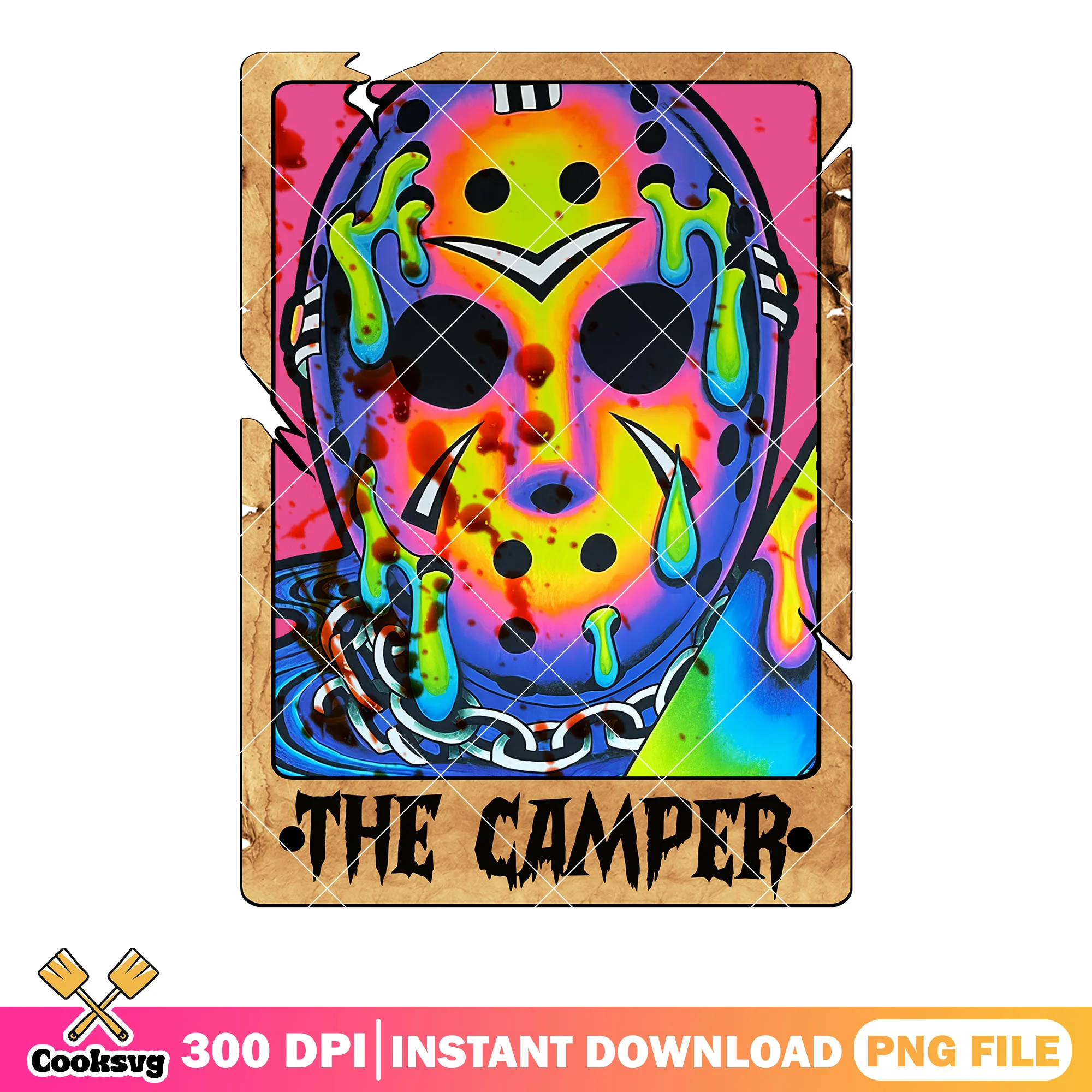 The camper serial killer png, Jason Voorhees png, scary halloween night png,