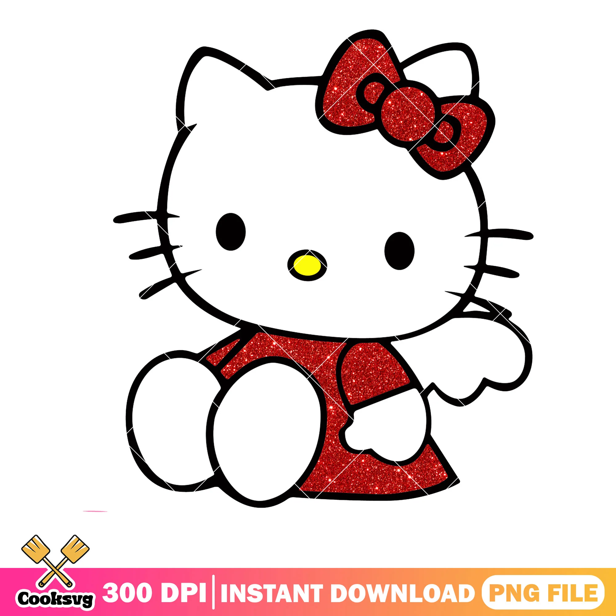 The cartoon kitty poster png, hello kitty png, valentines png