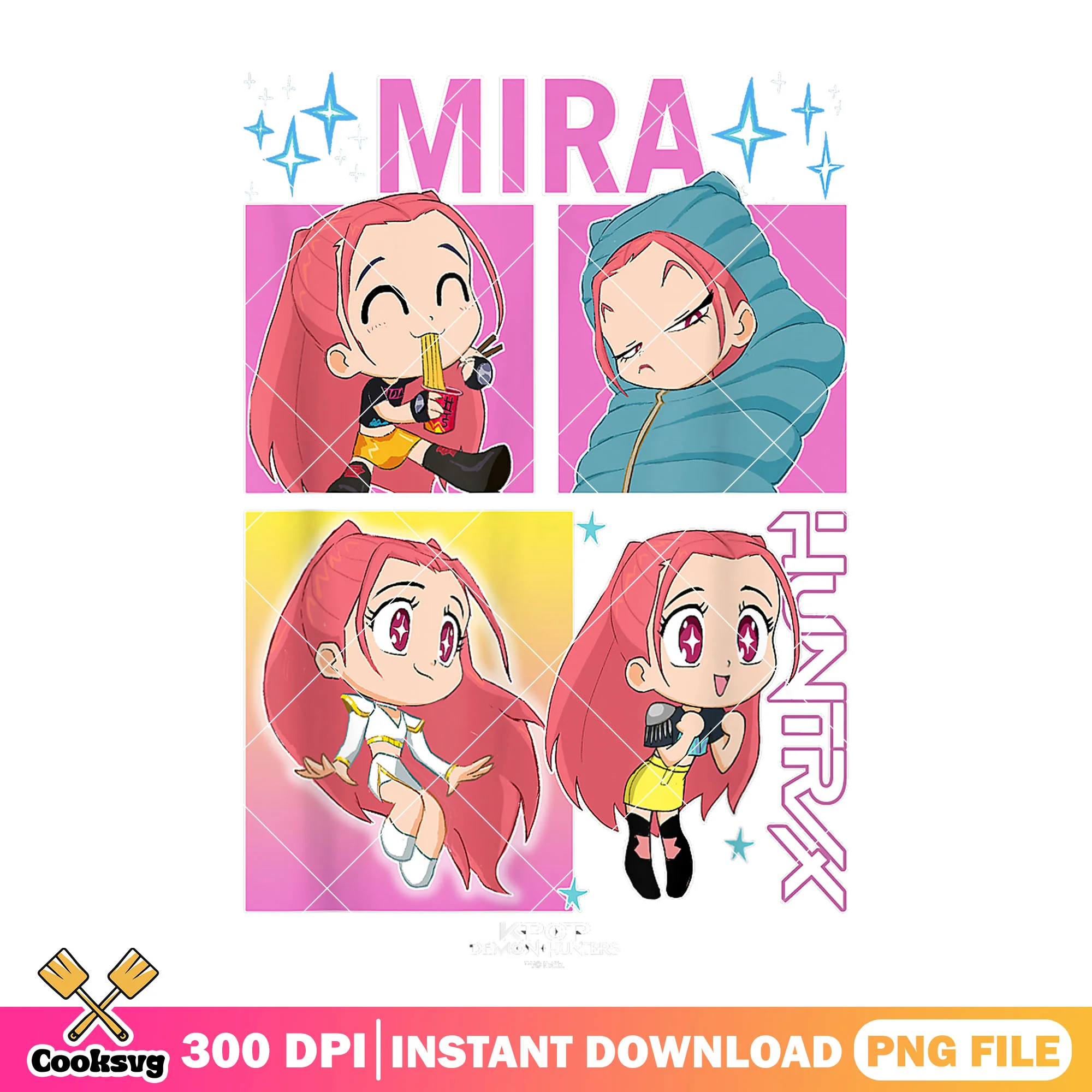 The chibi sweetie mira png, mira huntrix png, kpop hunters png