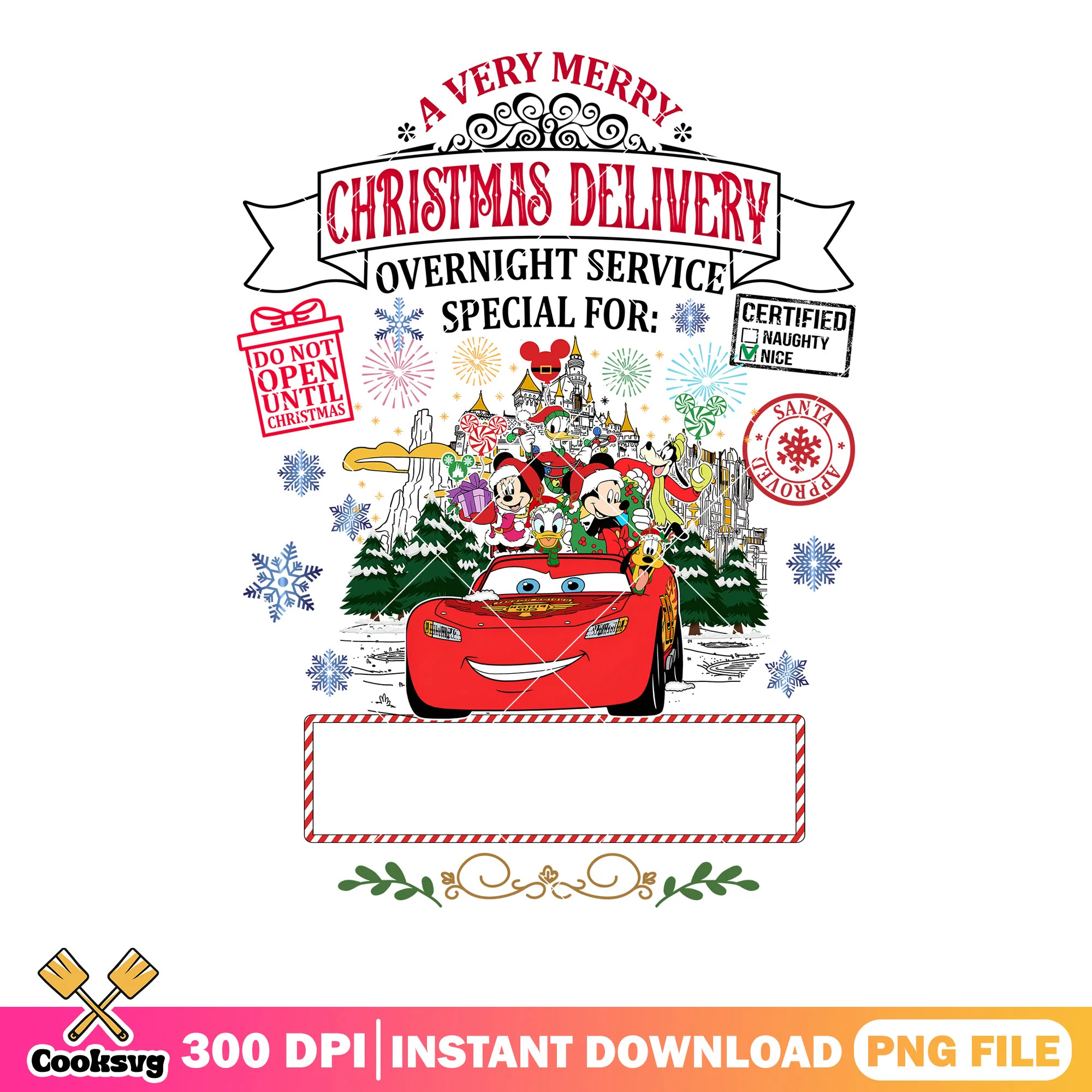 The christmas car movie png, merry xmas png, lightning mcqueen png