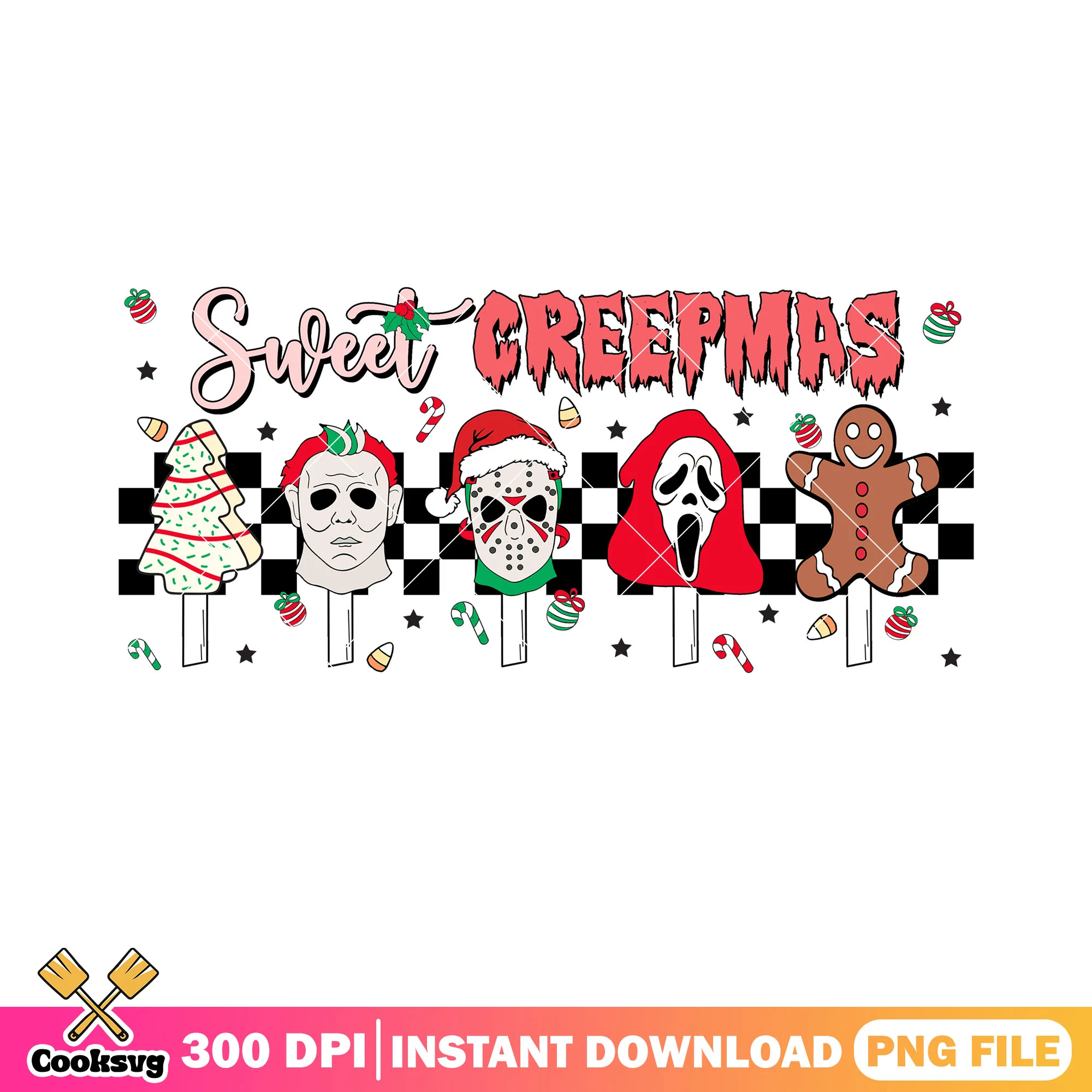 The christmas ice cream jason png, michael myers png, merry xmas png