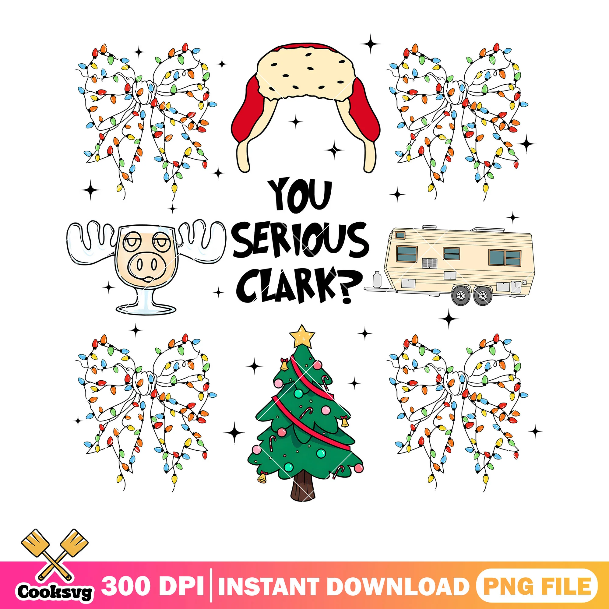 The christmas movies tree png, clark griswold png, christmas lights png