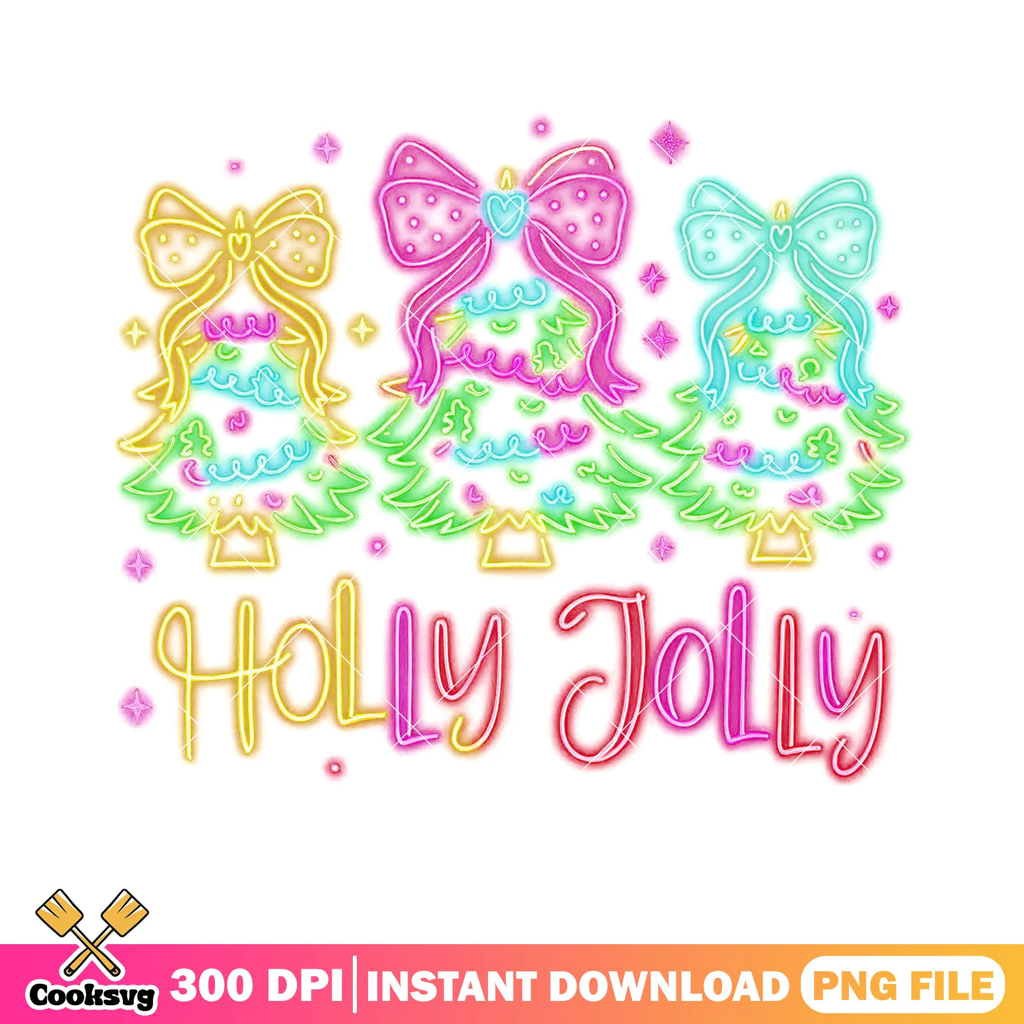The christmas neon gifts png, christmas bow png, christmas tree png