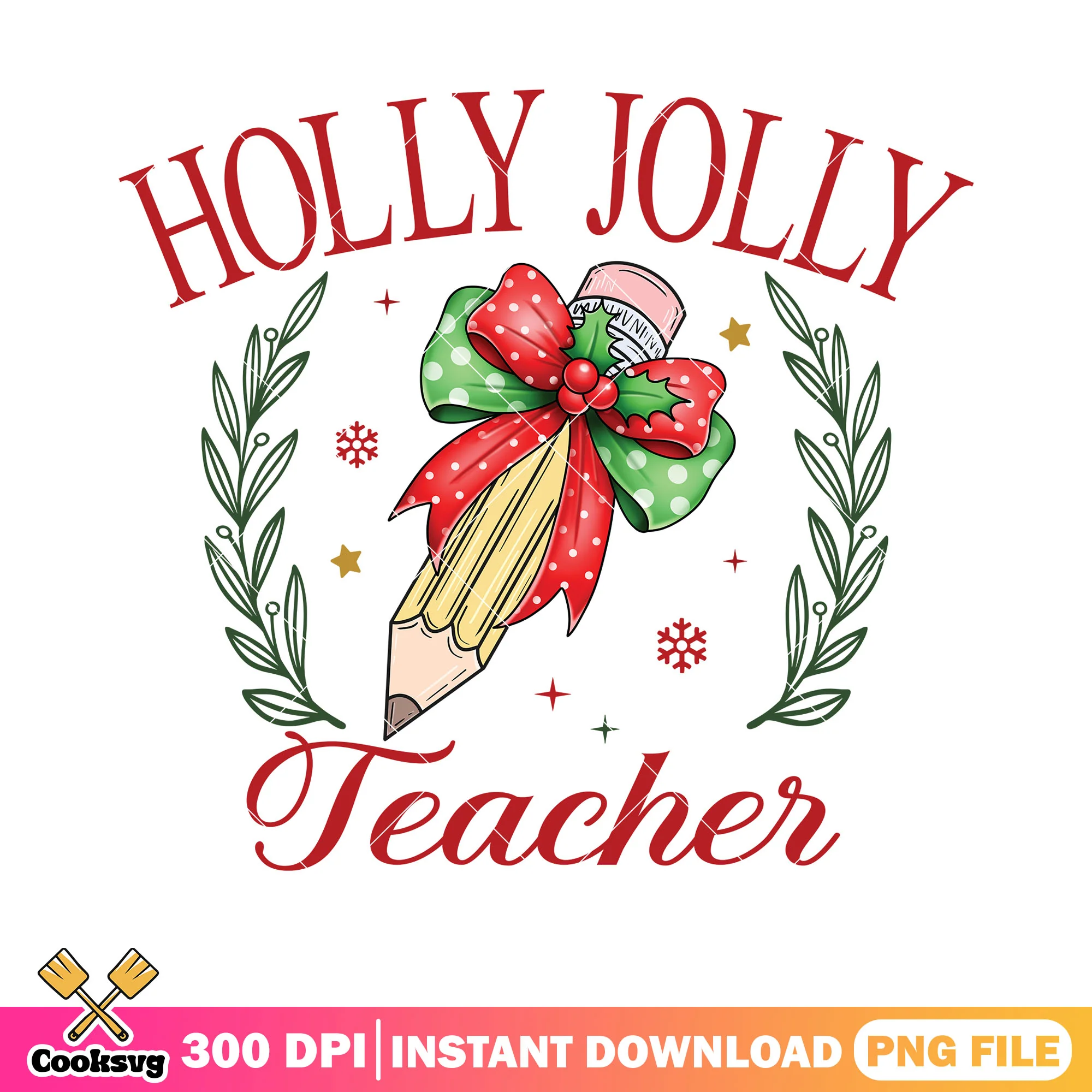 The christmas teacher pencil png, teacher day png, christmas vibes png