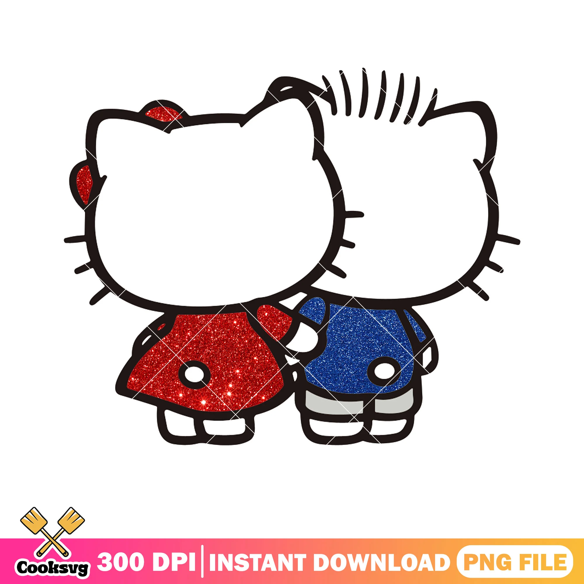 The couple sanrio valentines png, hello kitty png, valentines gifts png
