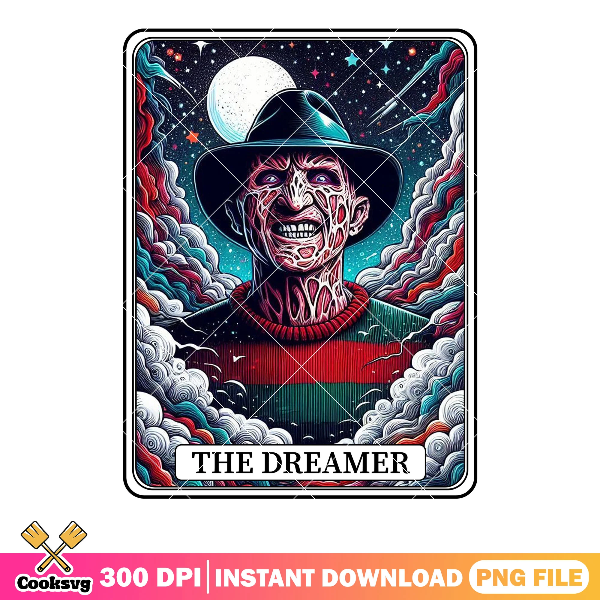 The dreamer stary night png, fredy kruger png, scary halloween png
