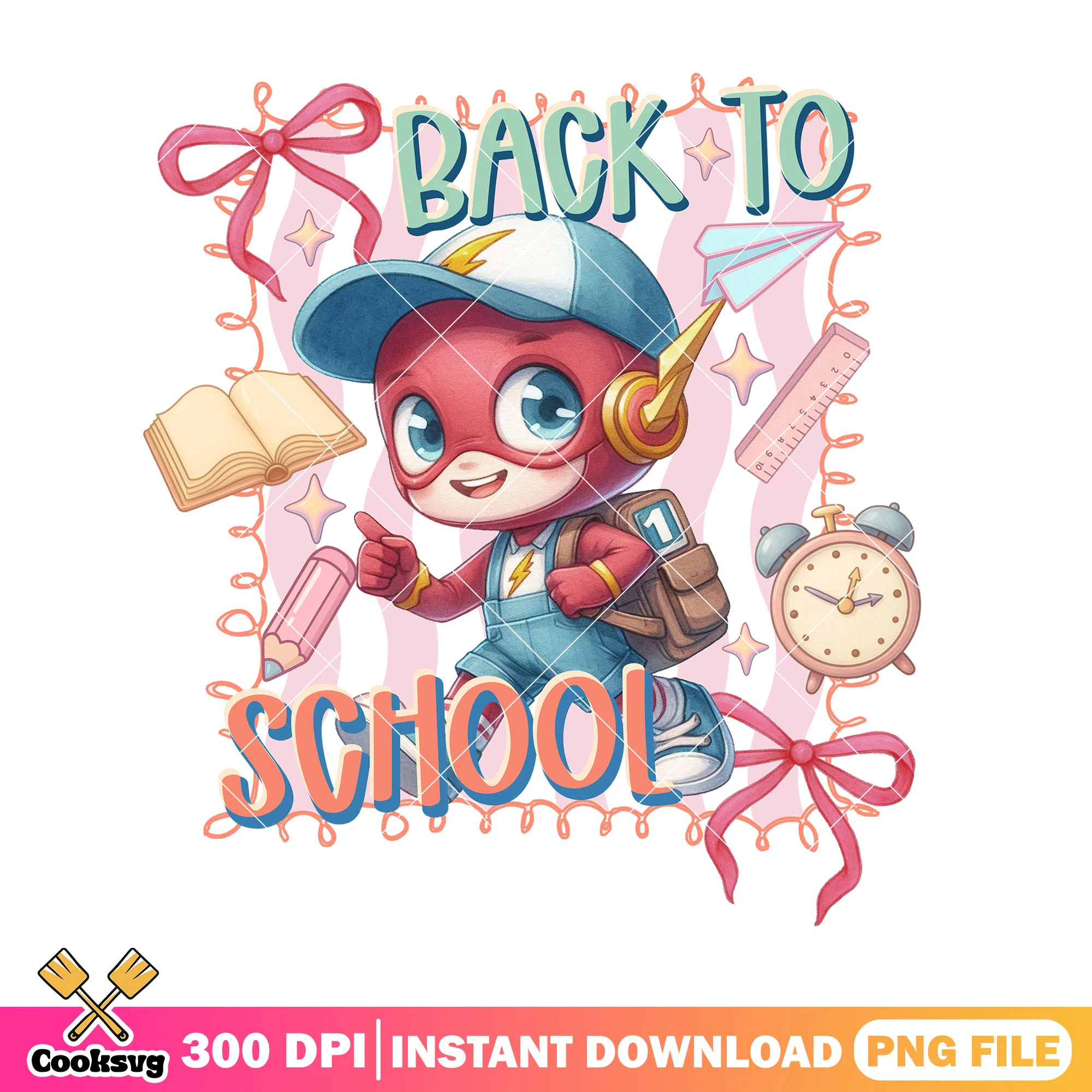 The flash go to school png, dc outfit png, going back to school png