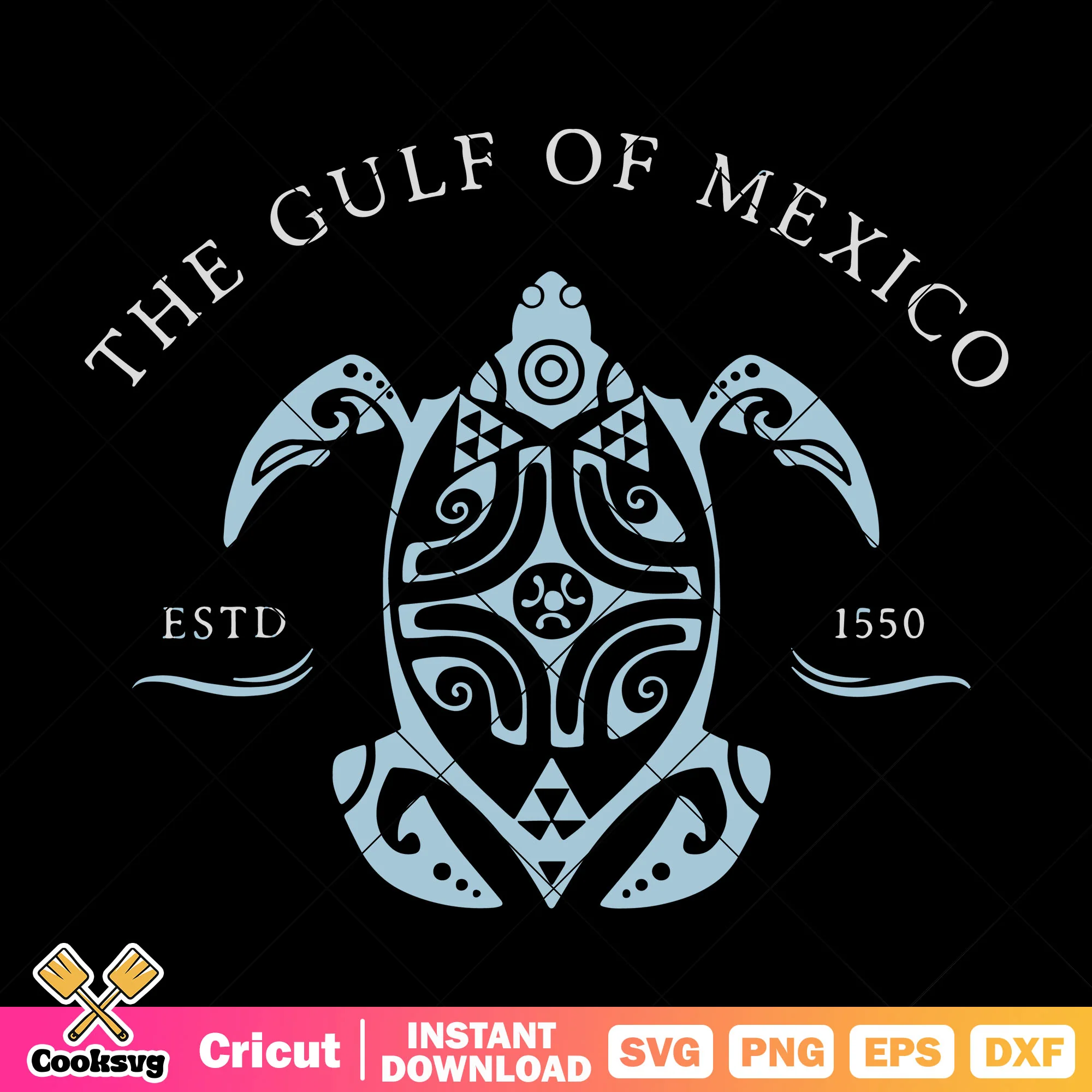 The gulf mexico estd 1550 svg design, the gulf of mexico svg