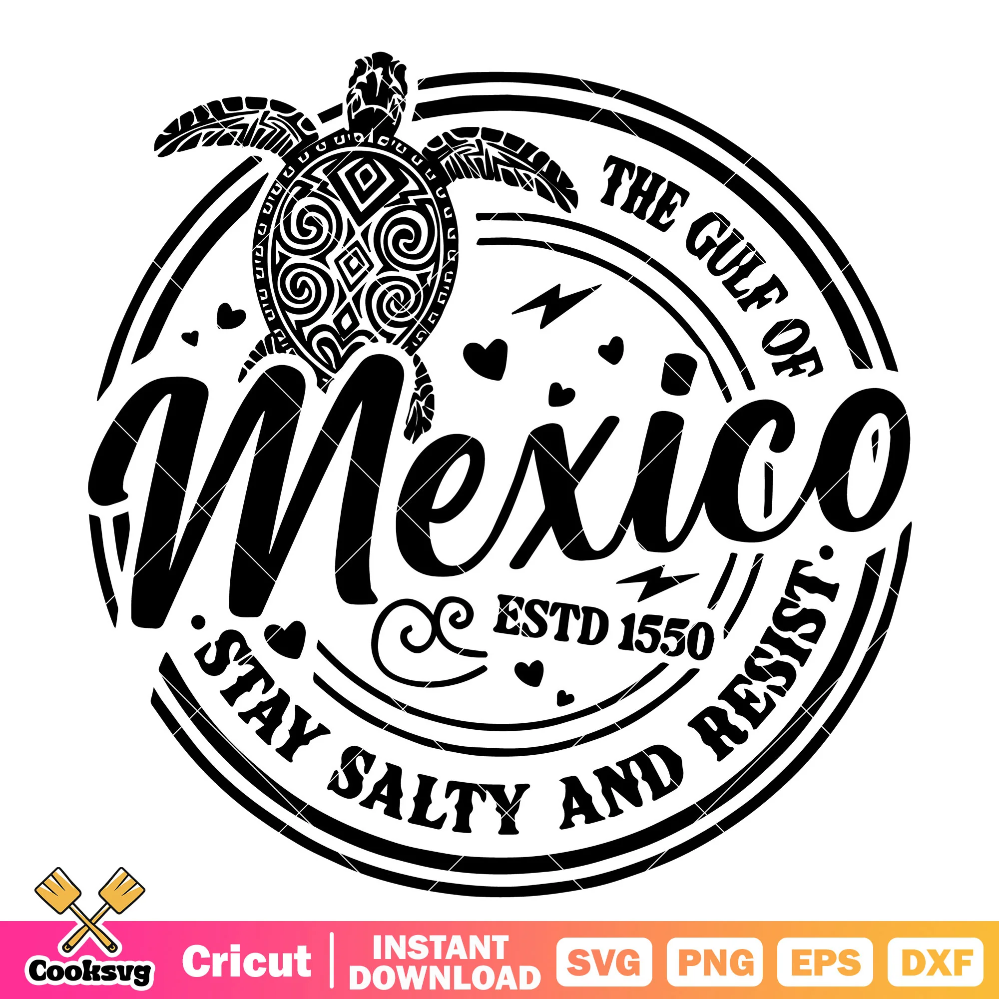 The gulf of mexico estd 1550 svg, the gulf of mexico svg