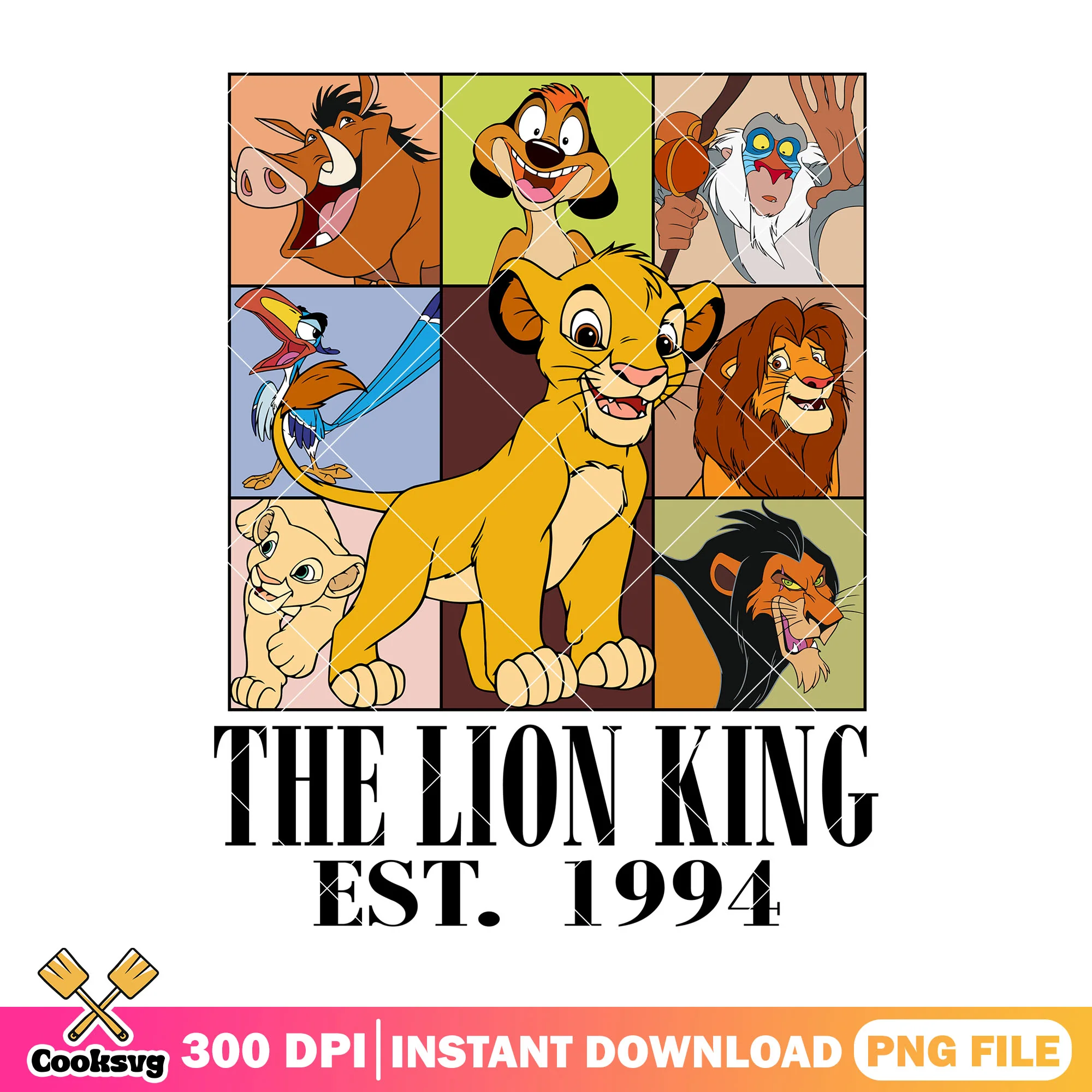 The lion king est 1994 png, disney lion king png, simba friends png