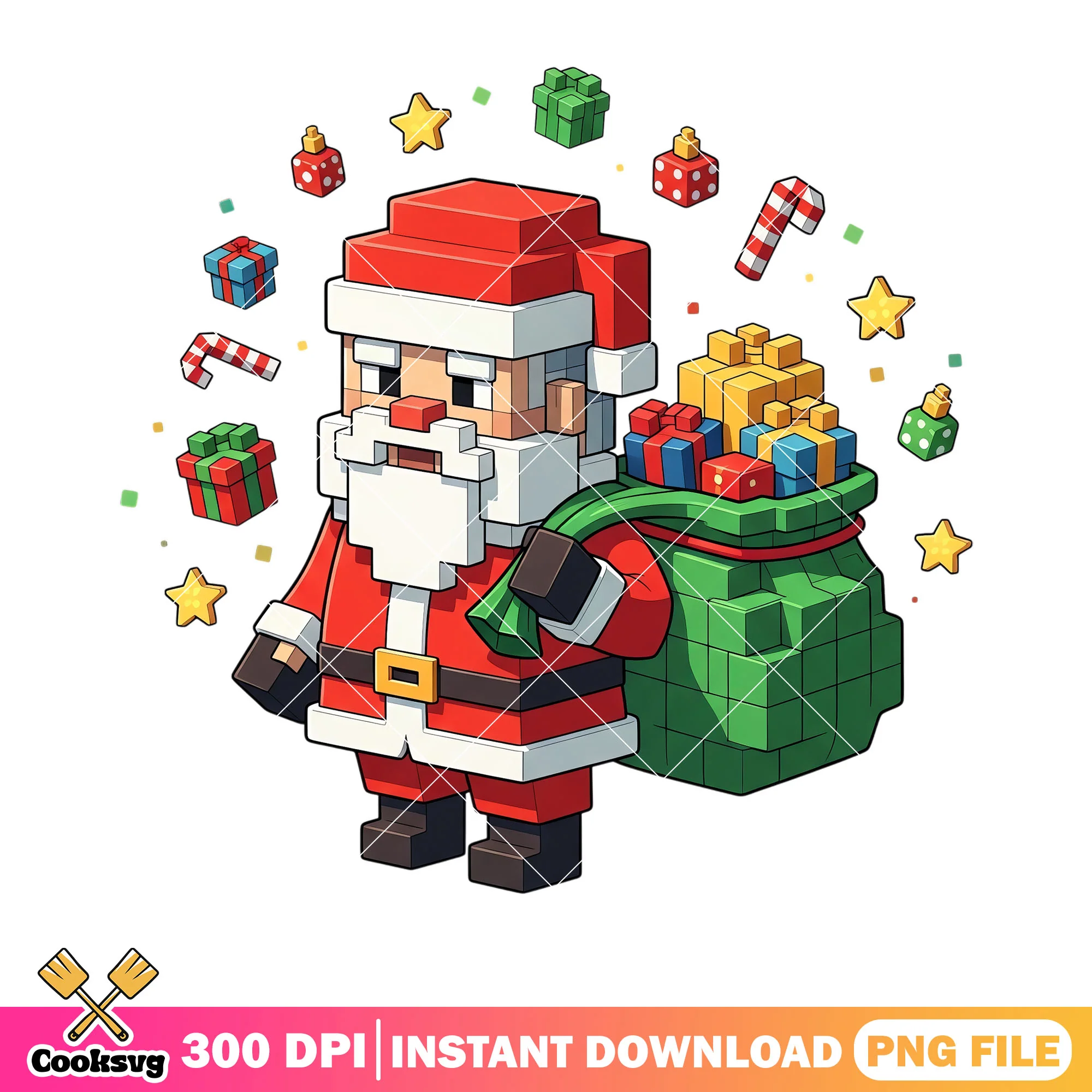 The minecraft santa claus png, mojang studio png, christmas gifts png