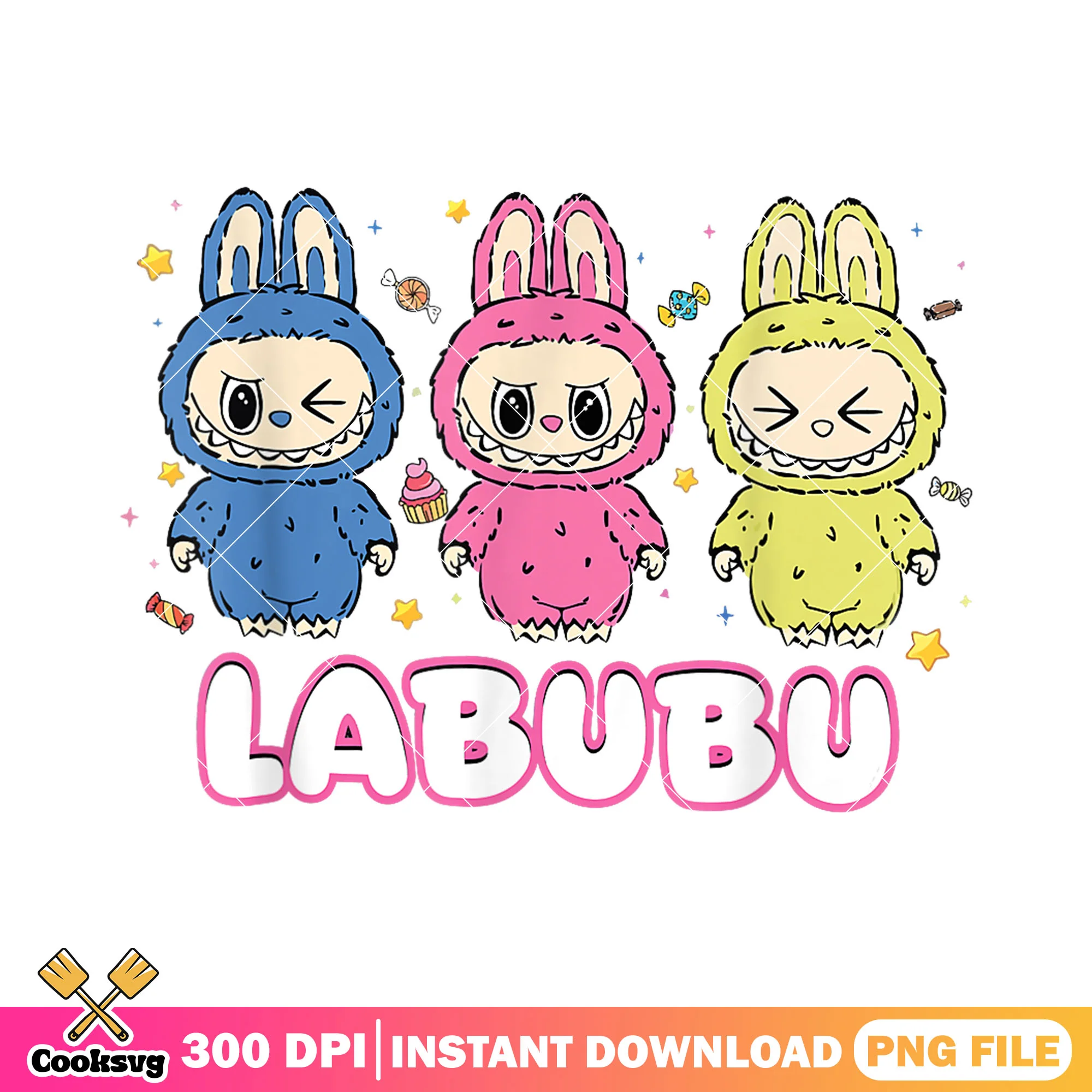 The monster labubu smiling png, dolls labubu png, labubu doll monster png