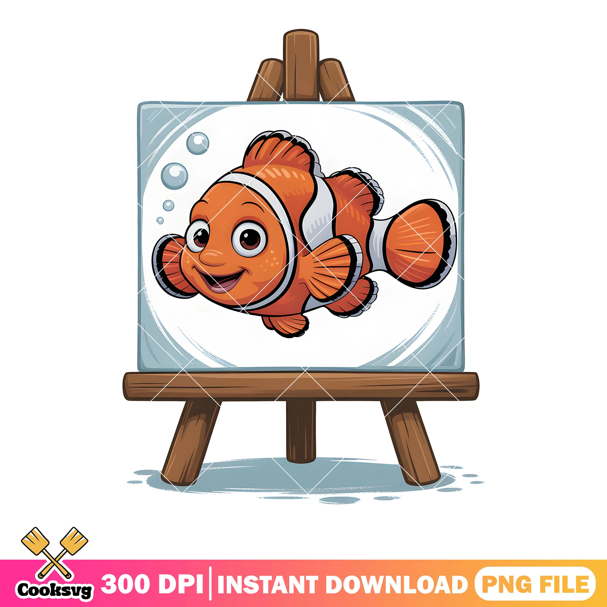 The nemo painting art png, nemo film png, clownfish nemo png