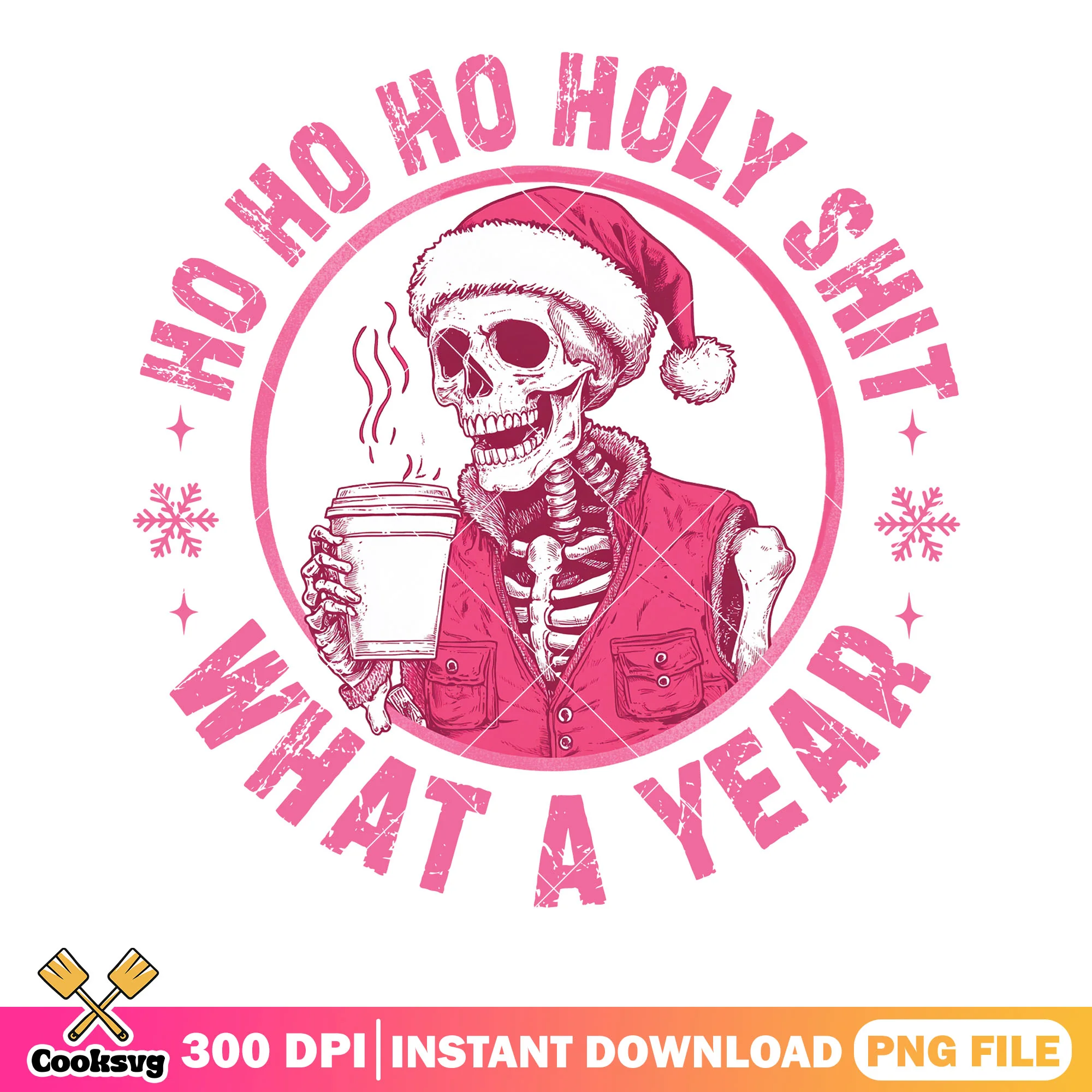 The pinky skeleton christmas png, xmas gifts png, christmas poster png