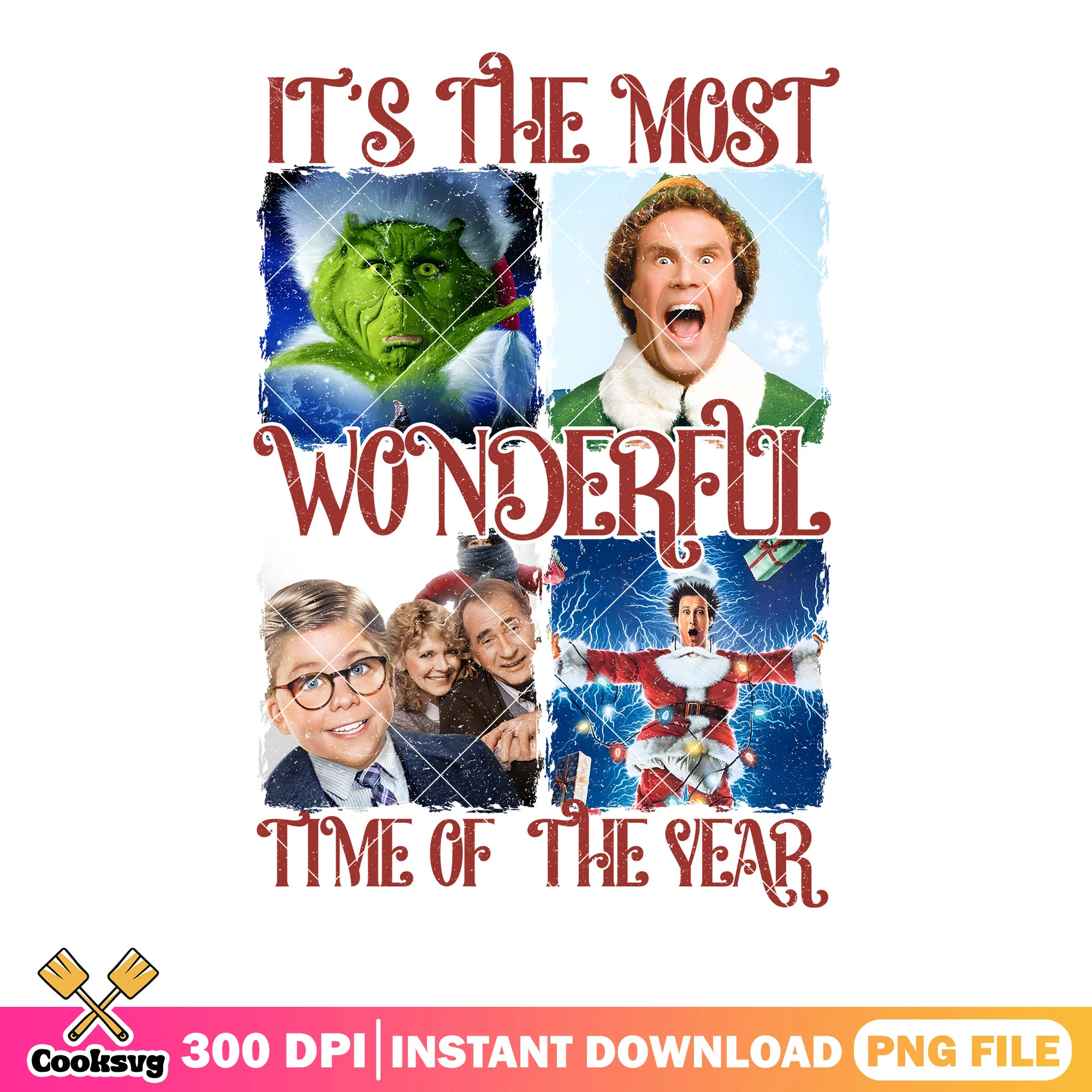 The prettiest christmas movie png, buddy the elf png, ralphie parker png