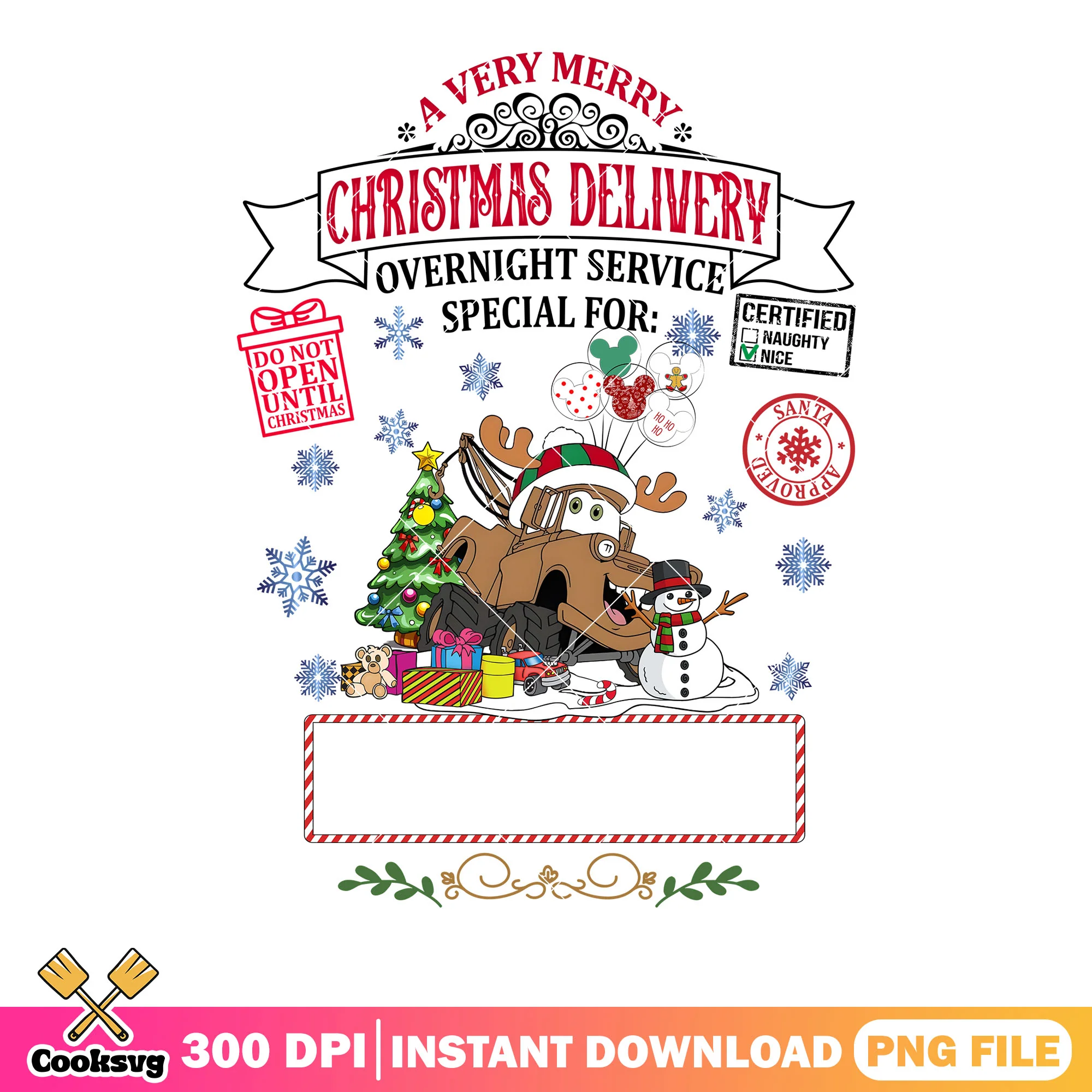 The rescue car christmas png, car 2 png, merry christmas png
