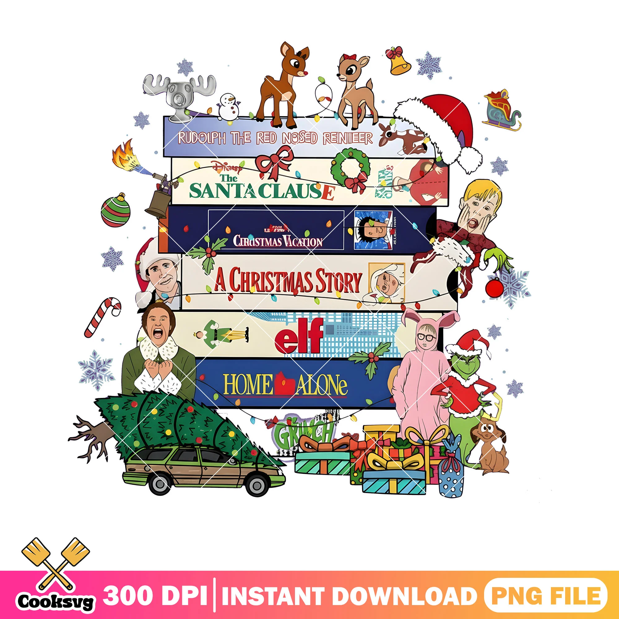 The santa claus png, santa claus hat png, christmas gift png