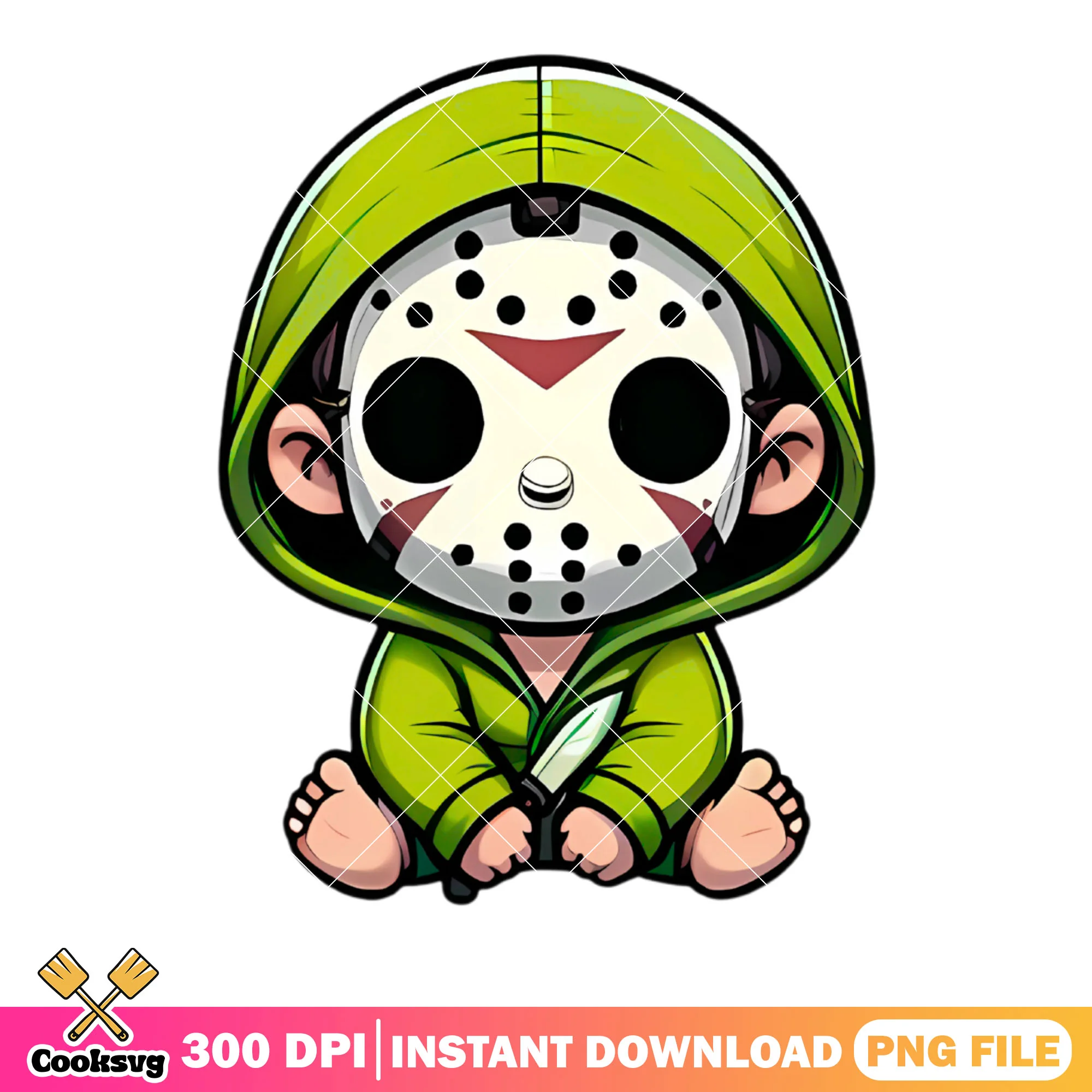 The serial killer png, cute halloween png, hockey mask png