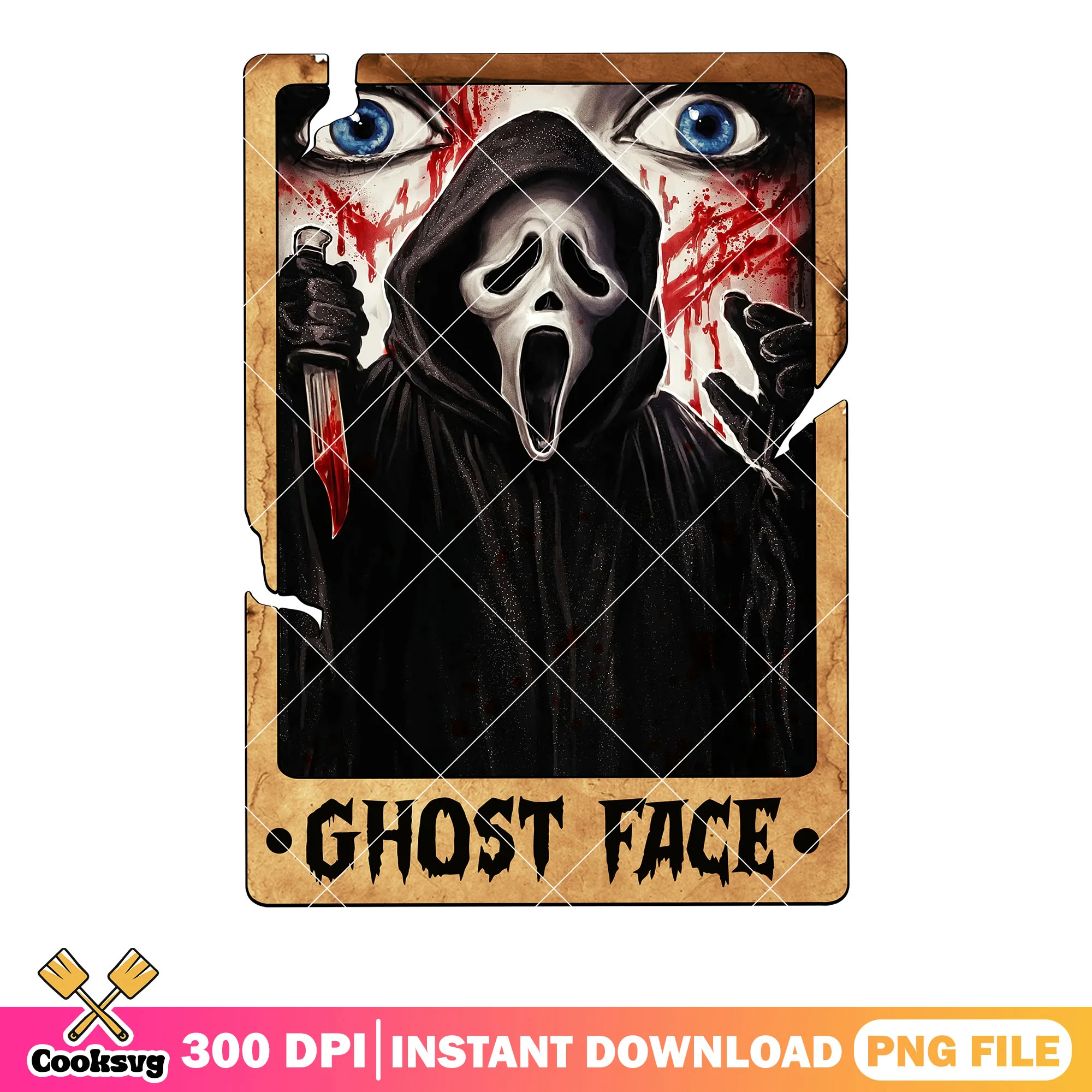 The serual killer ghost face png, Bloody knife png, scream movies png