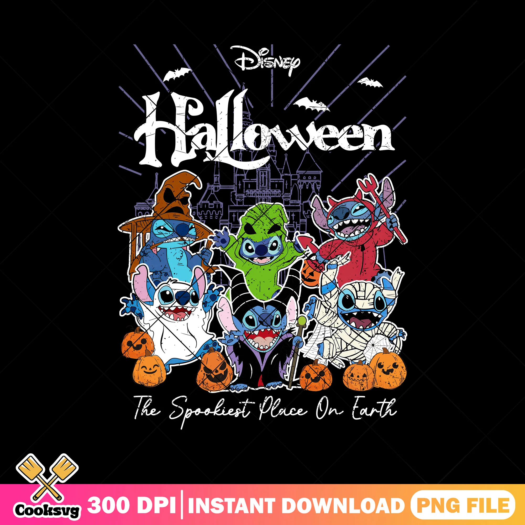 The spookiest stitches png, disney land png, halloween store png
