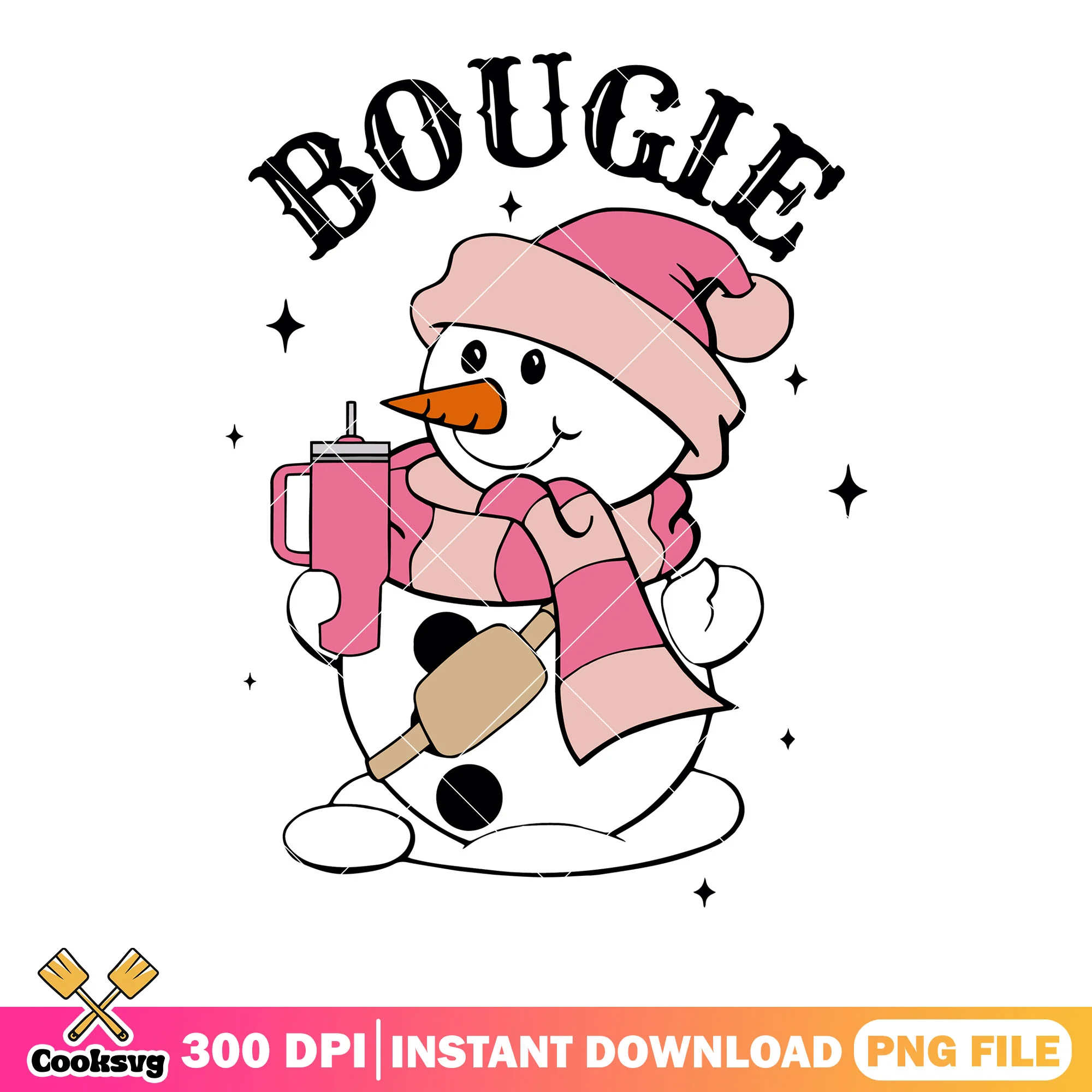 The xmas bougie snowman png, christmas vibes png, christmas coffee png