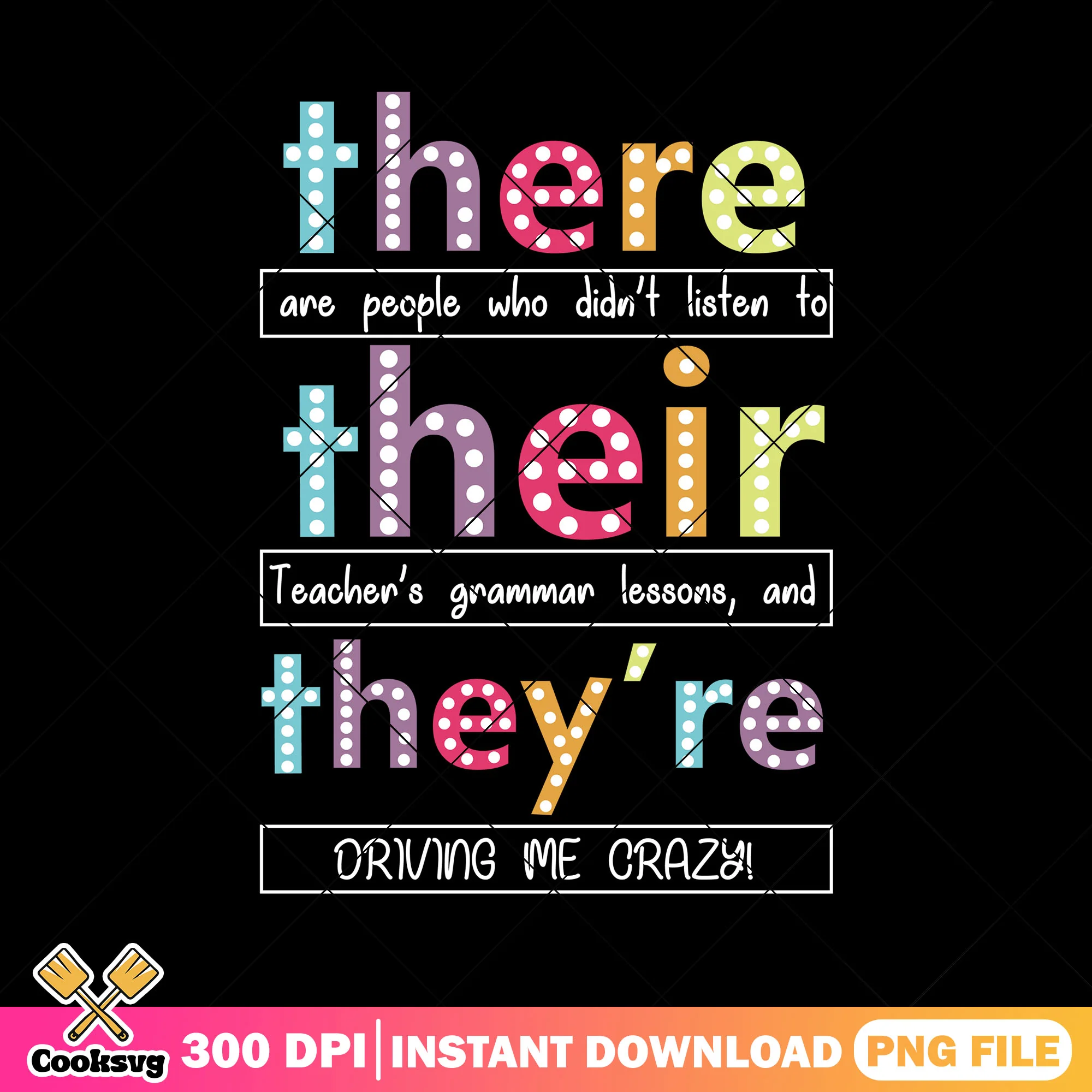 There their they're png, back to school day png, alphabet art png