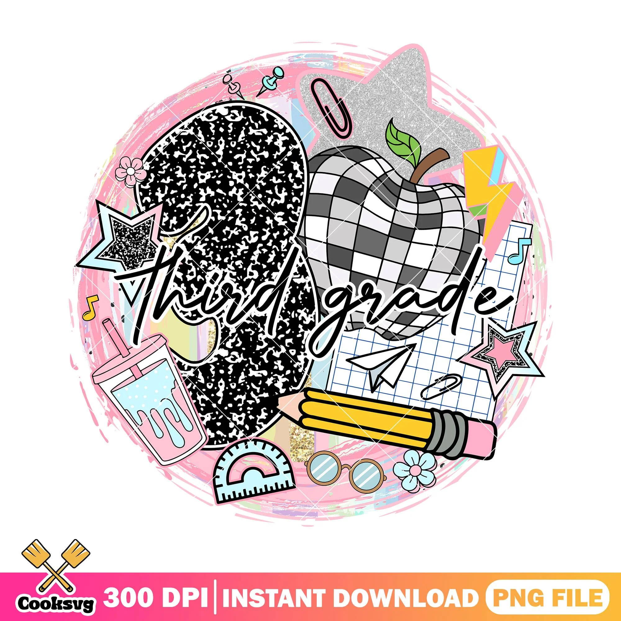 Third grade design png, school art png, halloween happy png