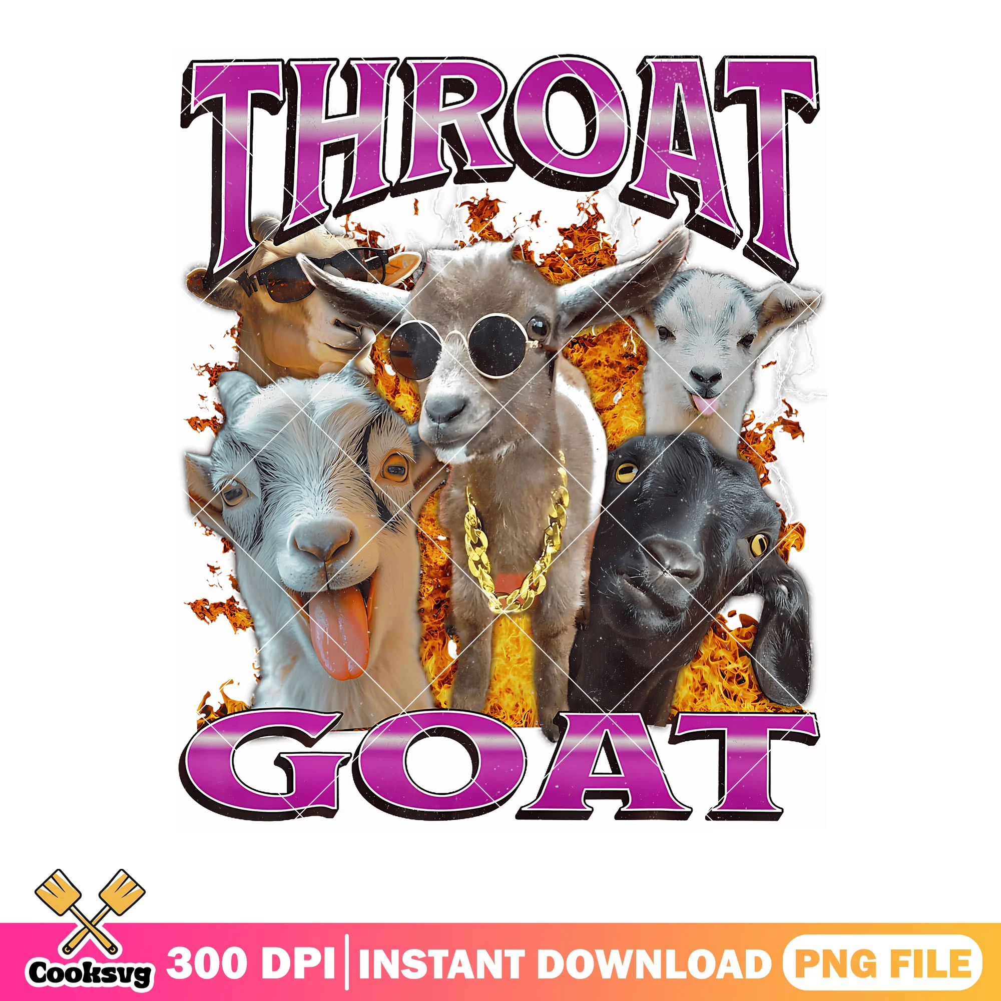 Throat gangster goat png, goat simulator png, funny memes png