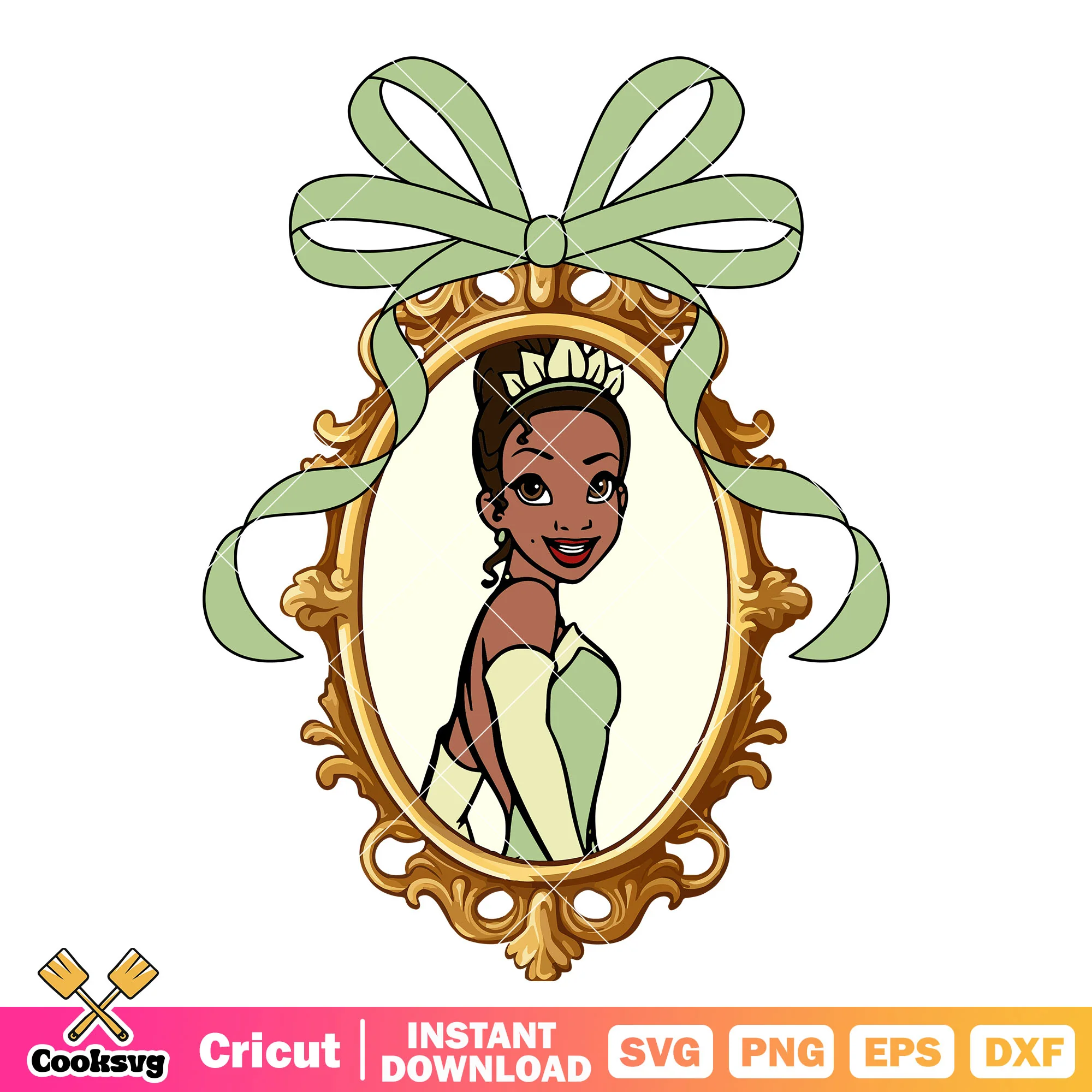 Tiana Princess and Disney Mirror PNG, Princess Tiana PNG