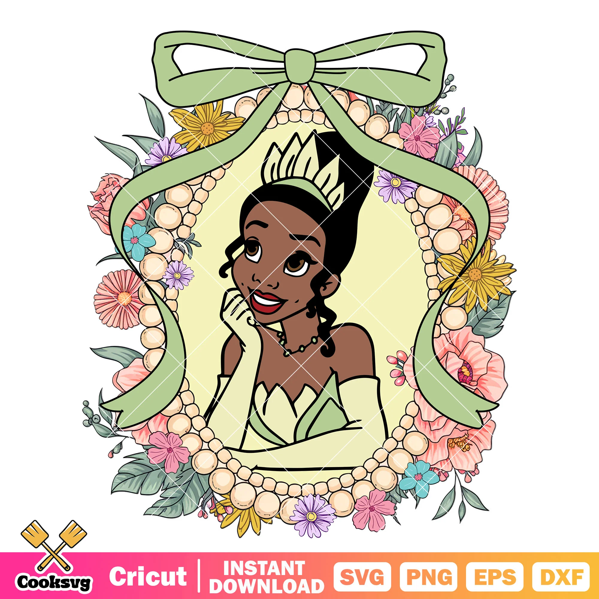Tiana princess and flower mirror png, tiana princess png