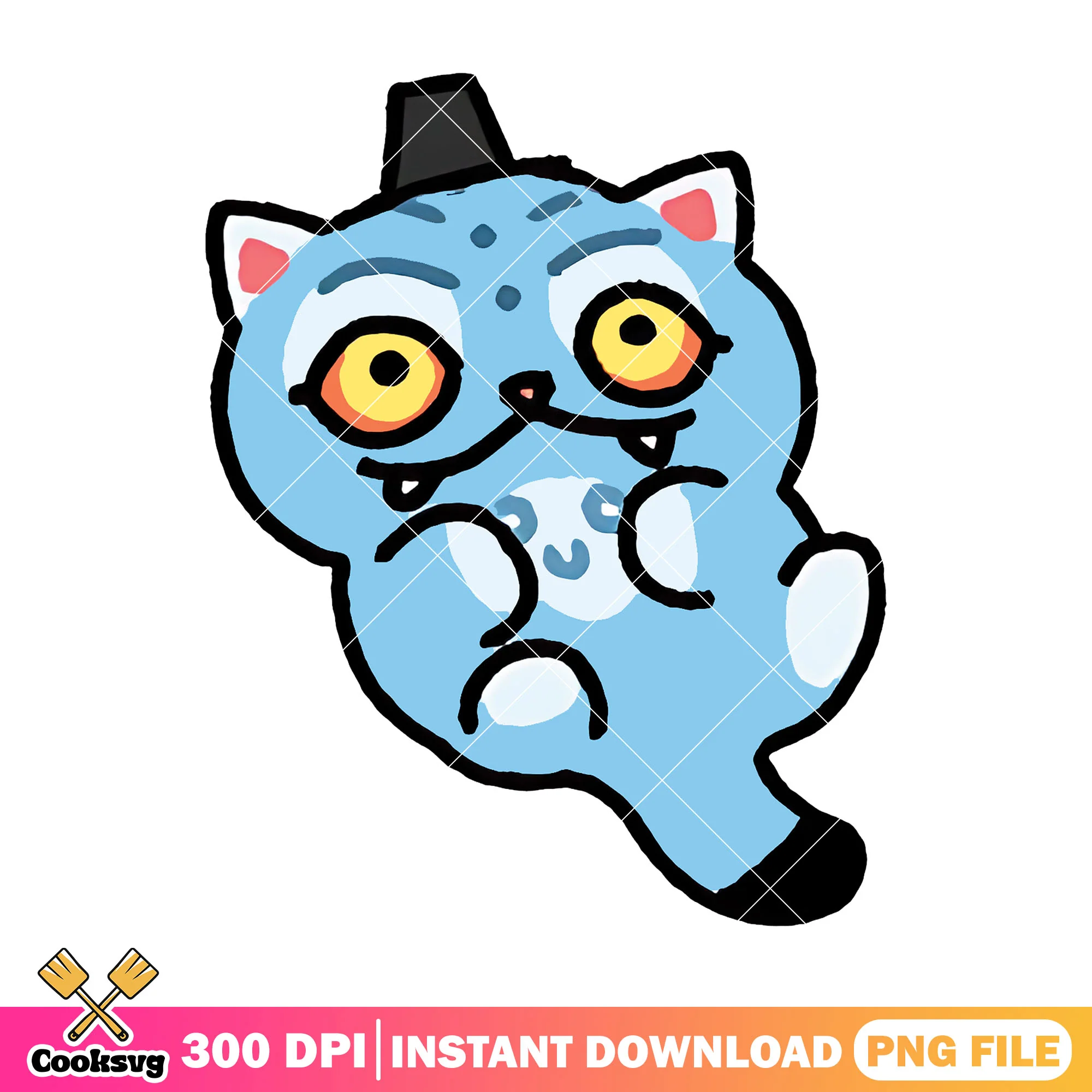 Tiger derpy cute png design, derpy tiger png, kpop demon hunters png