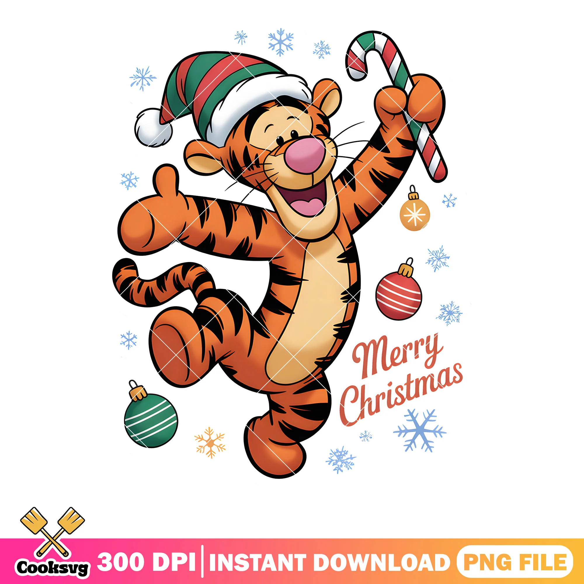 Tiger disney christmas png, winnie the pooh png, disney tiger png